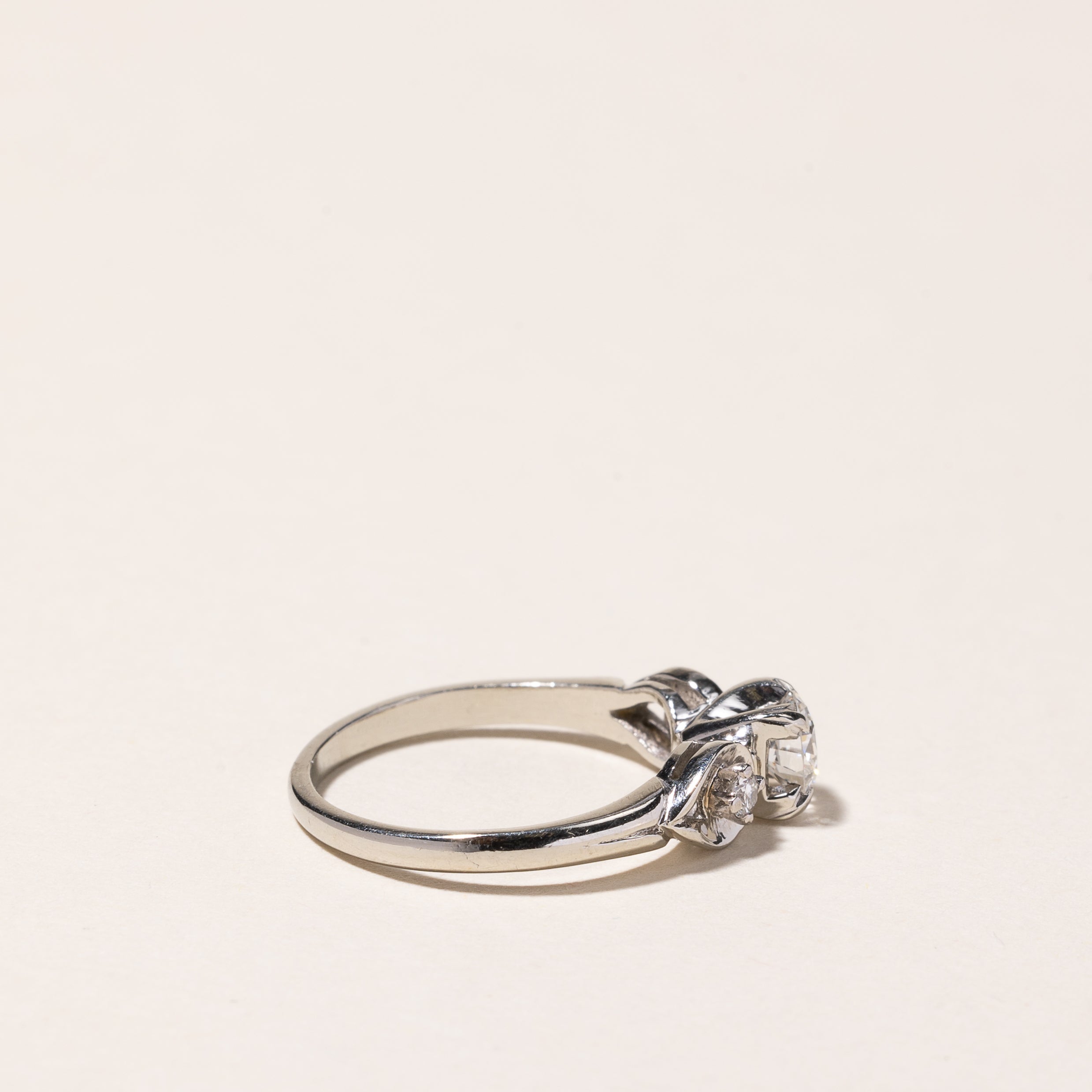 18k White Gold Diamond Engagement Ring | 0.50ctw | SZ 4.75