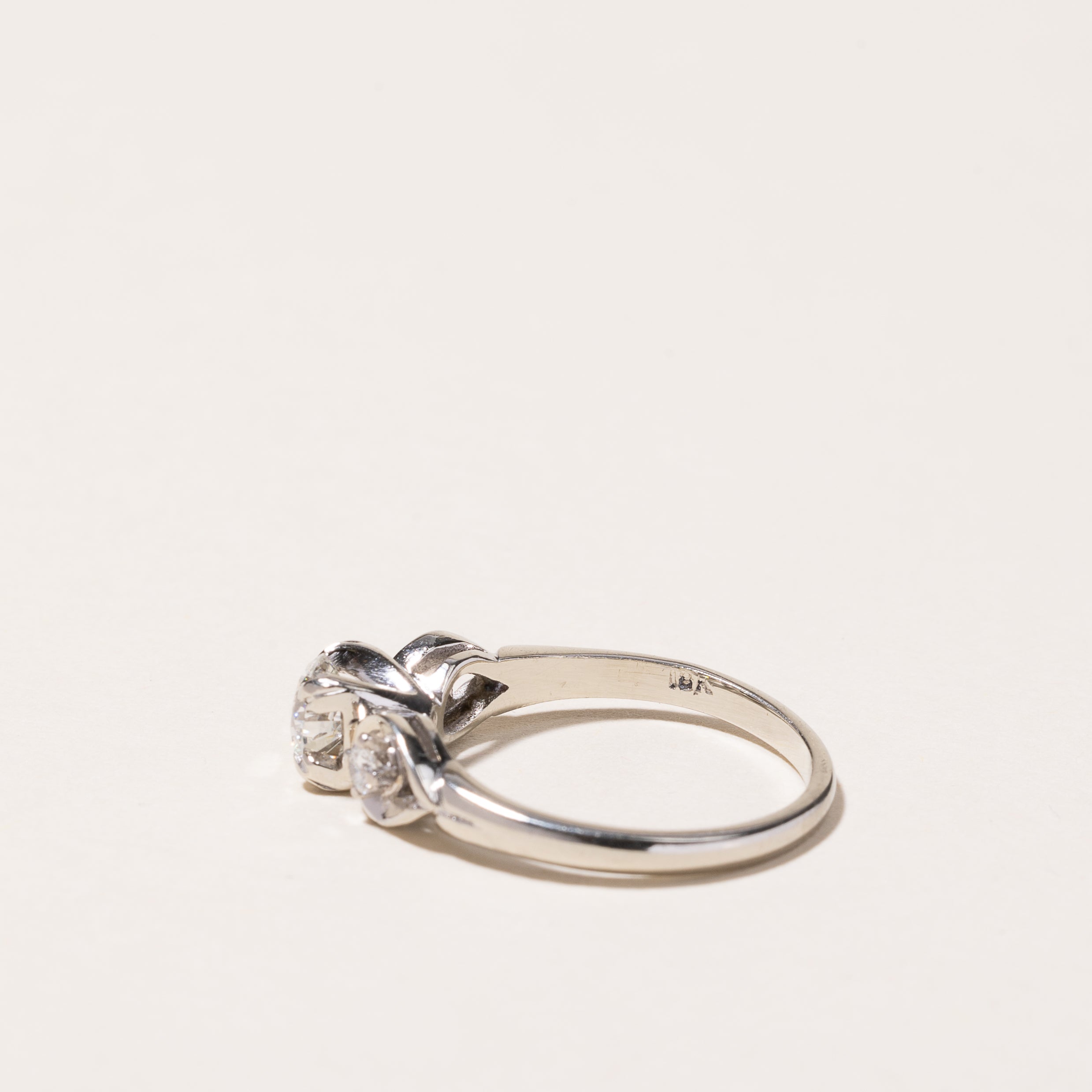 18k White Gold Diamond Engagement Ring | 0.50ctw | SZ 4.75