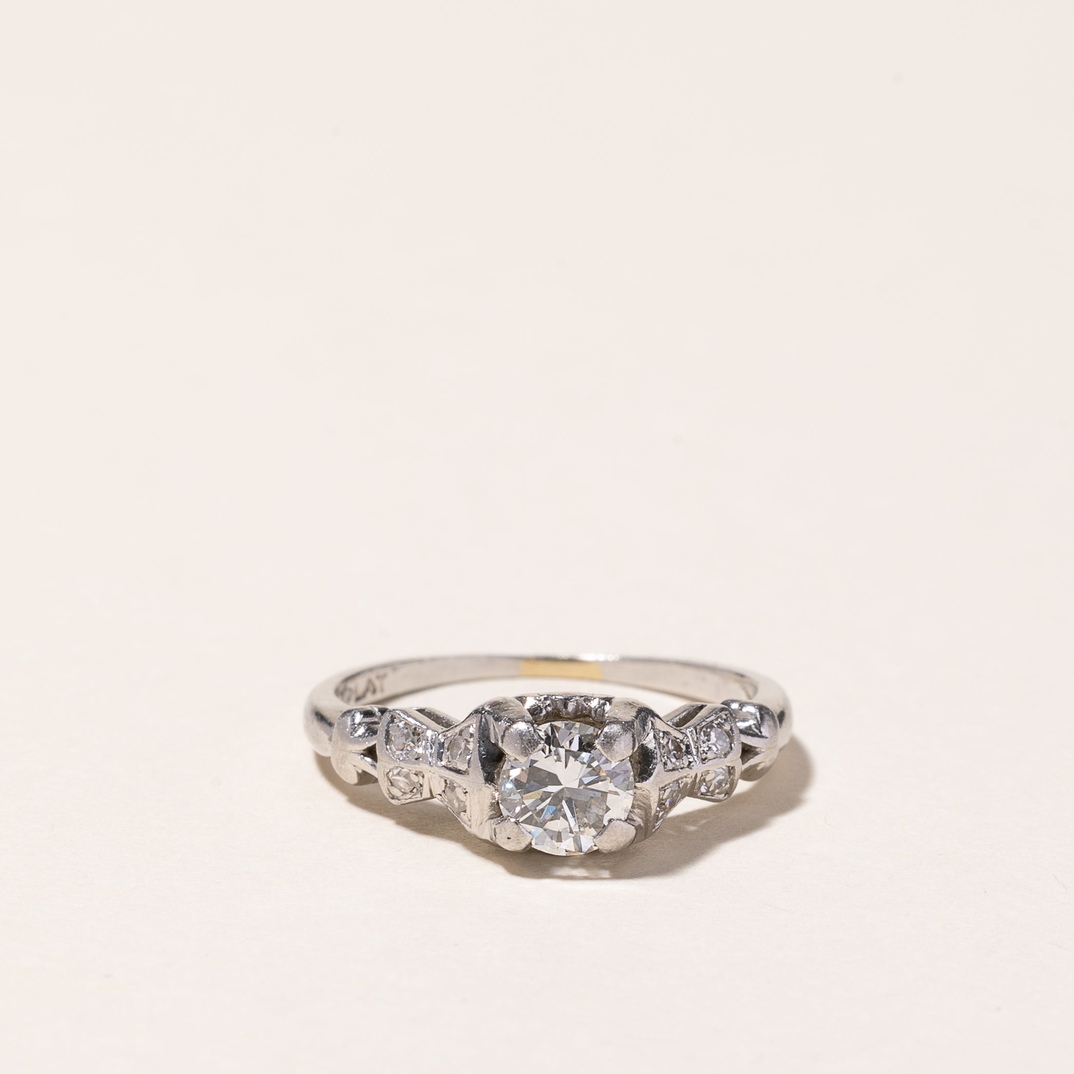 Birks' Vintage Platinum Diamond Engagement Ring | 0.46ctw | SZ 3.75
