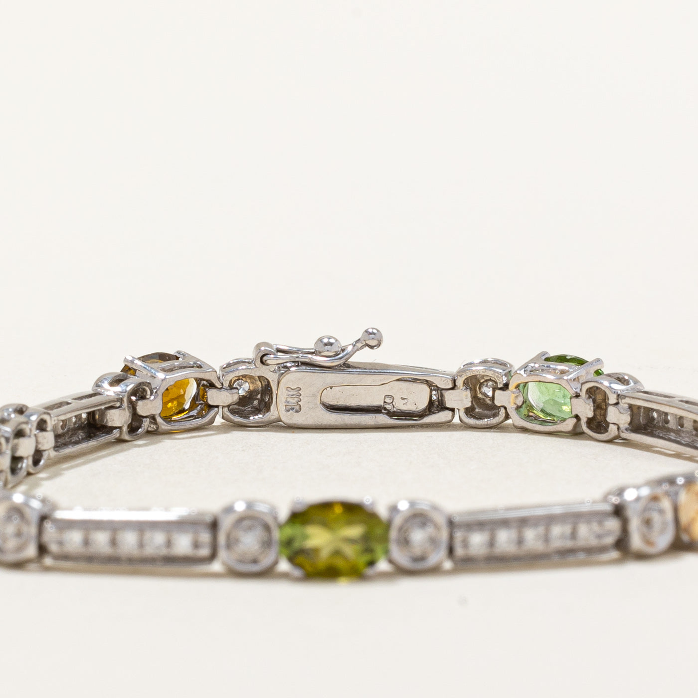 Tourmaline & Diamond Bracelet | 5.10ctw, 0.50ctw | 7" |