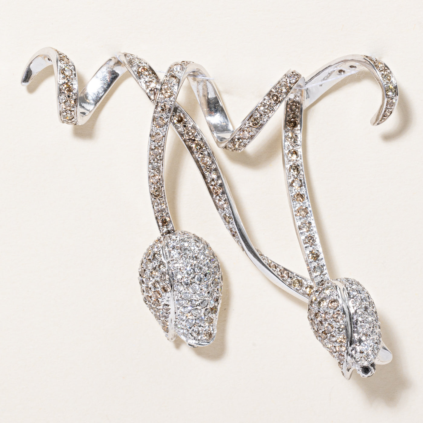 Diamond & Sapphire Flower Pendant | 4.06ctw, 0.06ctw |
