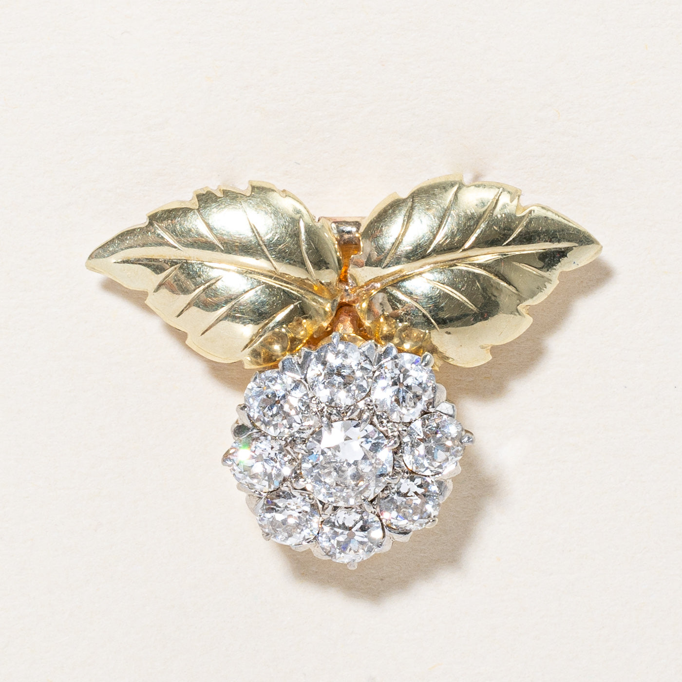 Diamond Flower Clip On Pendant | 1.57ctw |