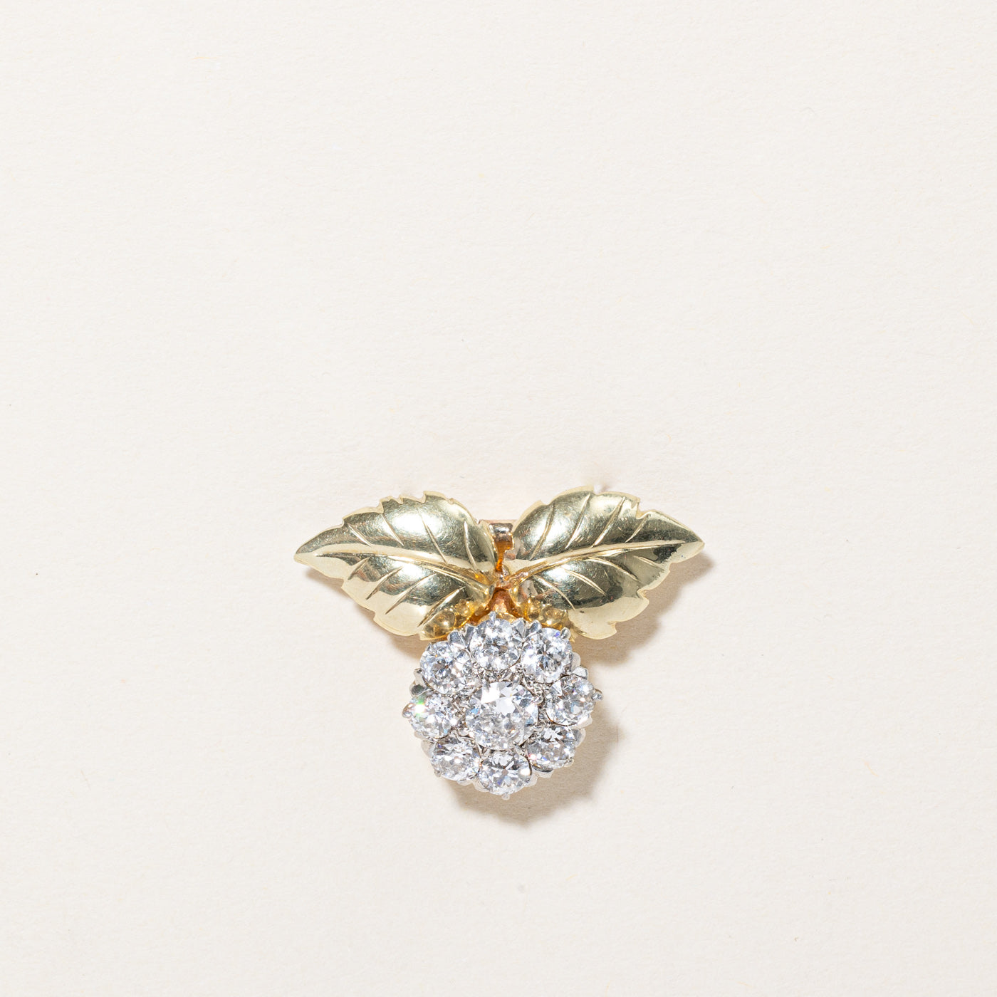 Diamond Flower Clip On Pendant | 1.57ctw |