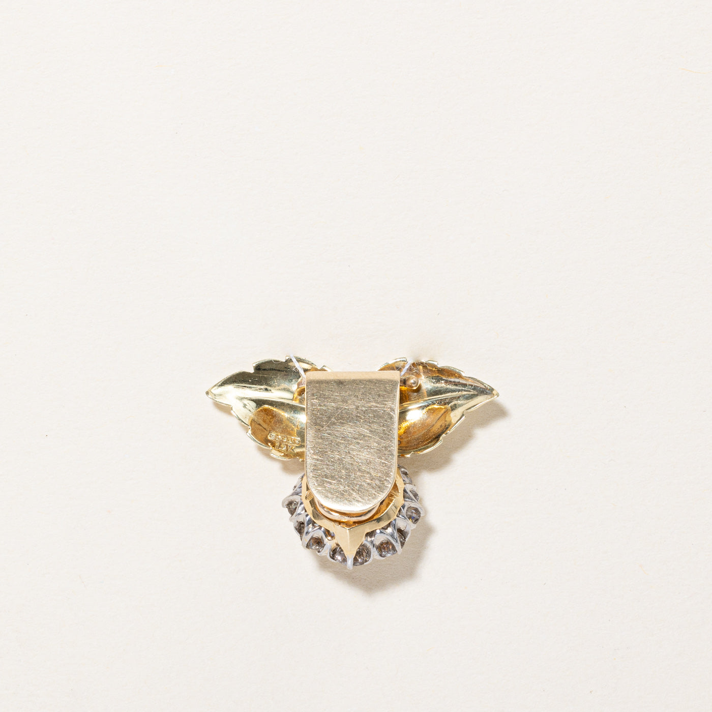 Diamond Flower Clip On Pendant | 1.57ctw |
