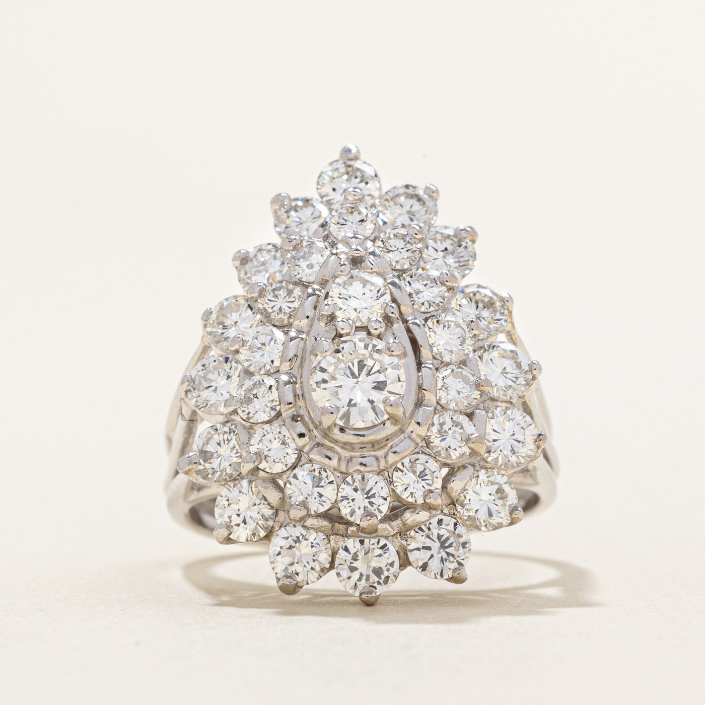 Diamond Pear Shaped Cocktail Ring | 2.33ctw | SZ 6 |