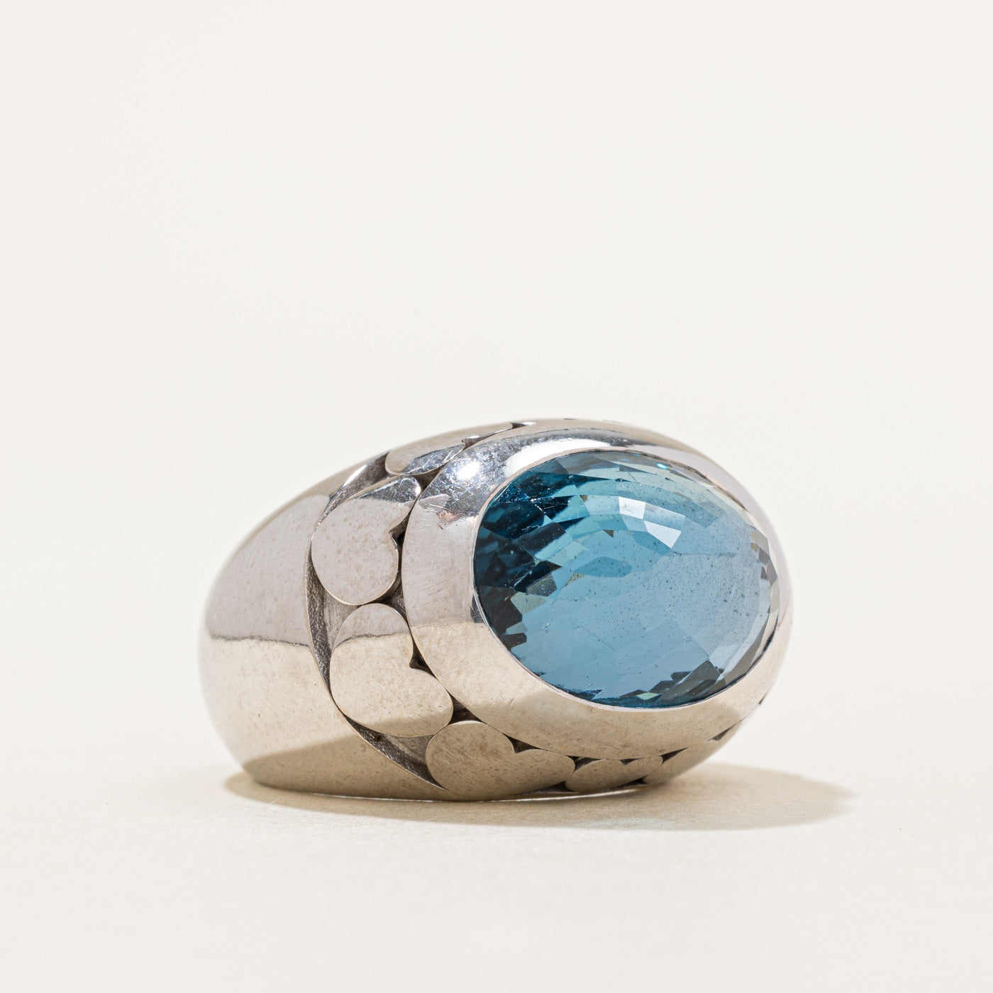 Blue Topaz Cocktail Ring | 11.57ct | SZ 7 |