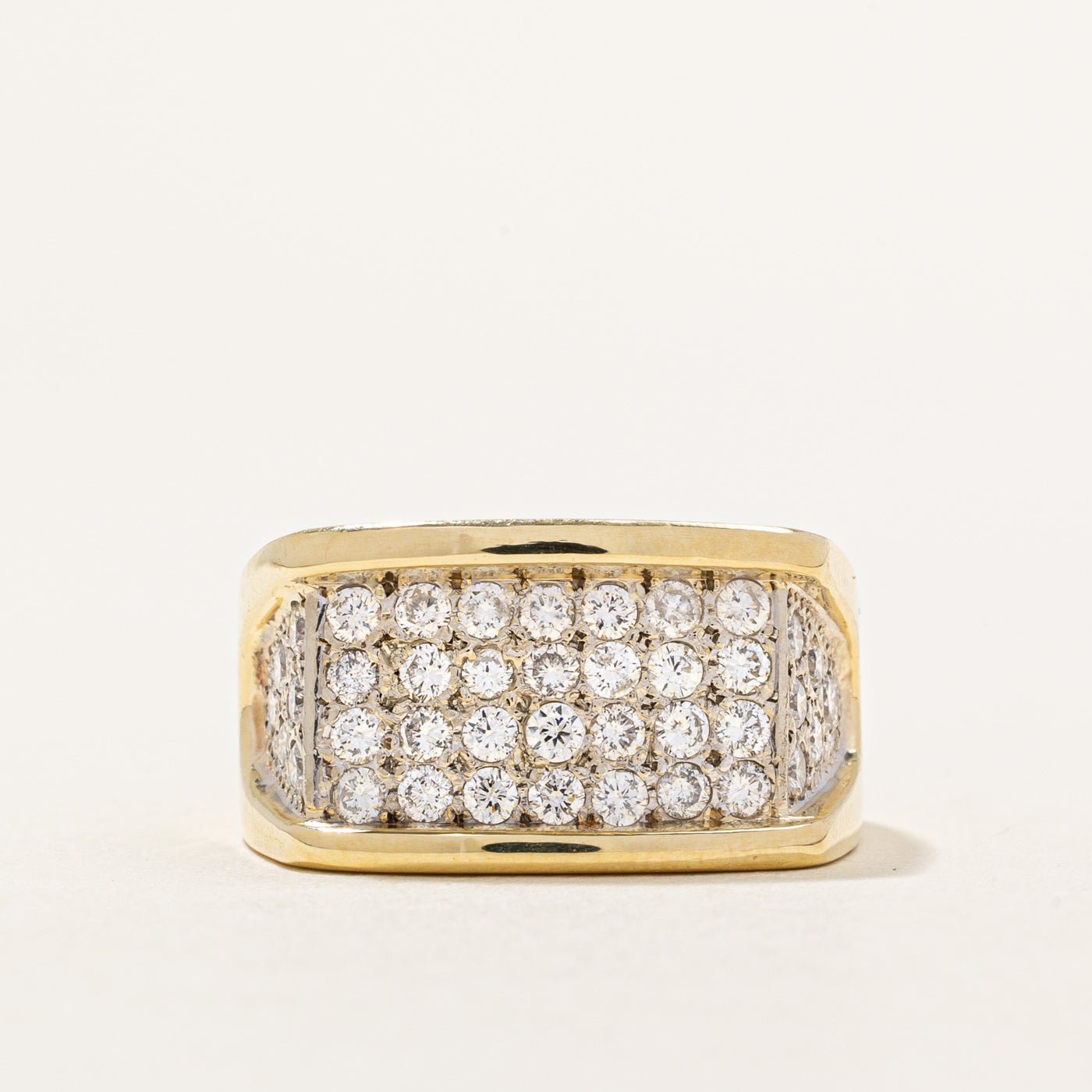Pave Set Diamond Ring | 1.04ctw | SZ 6.5 |