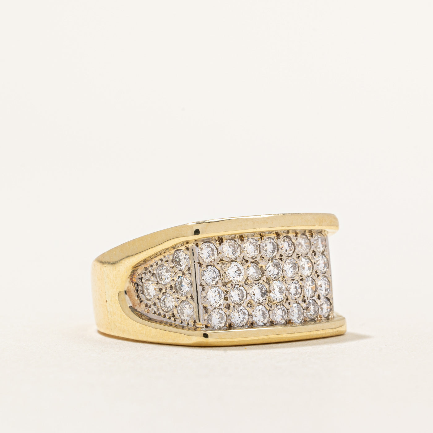 Pave Set Diamond Ring | 1.04ctw | SZ 6.5 |
