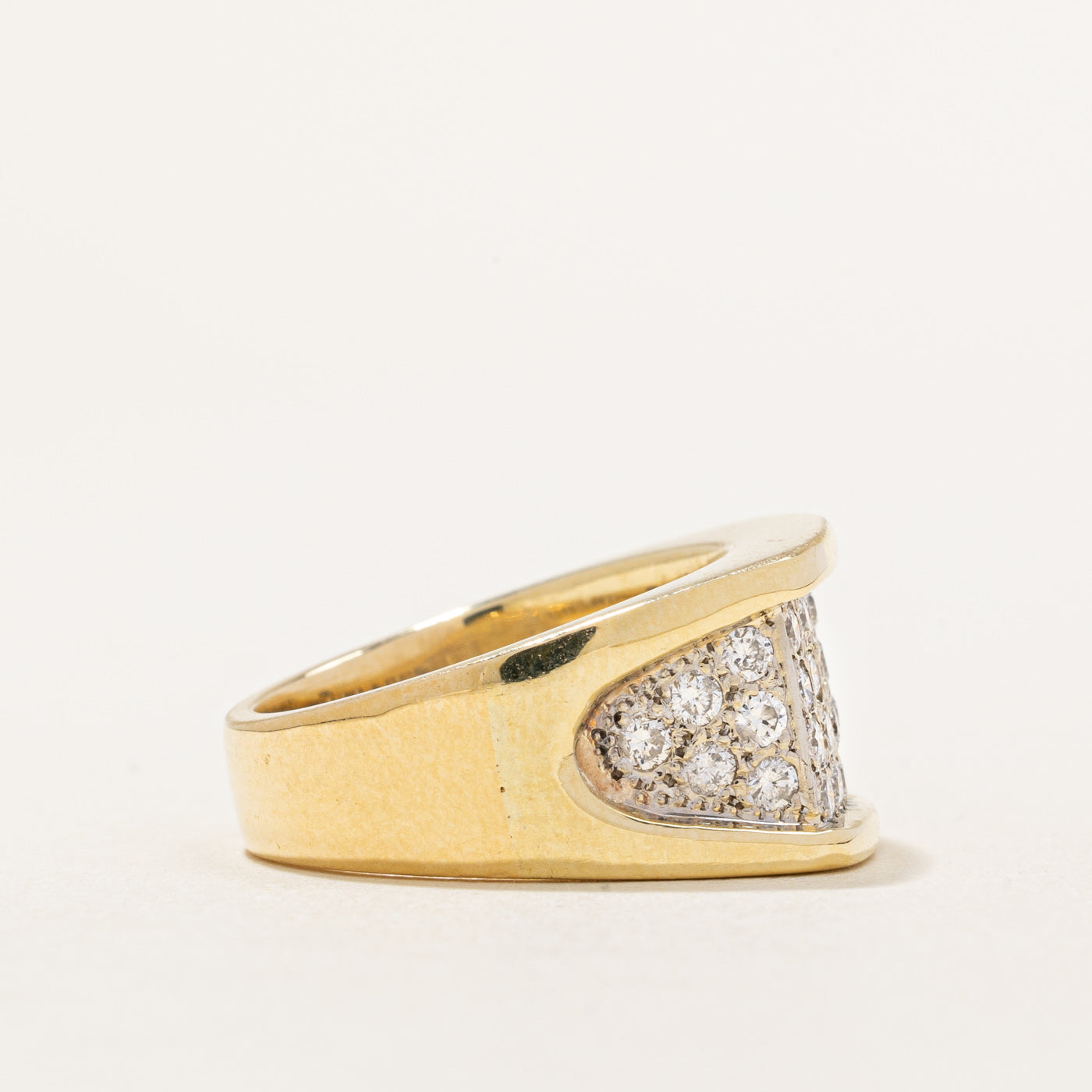Pave Set Diamond Ring | 1.04ctw | SZ 6.5 |