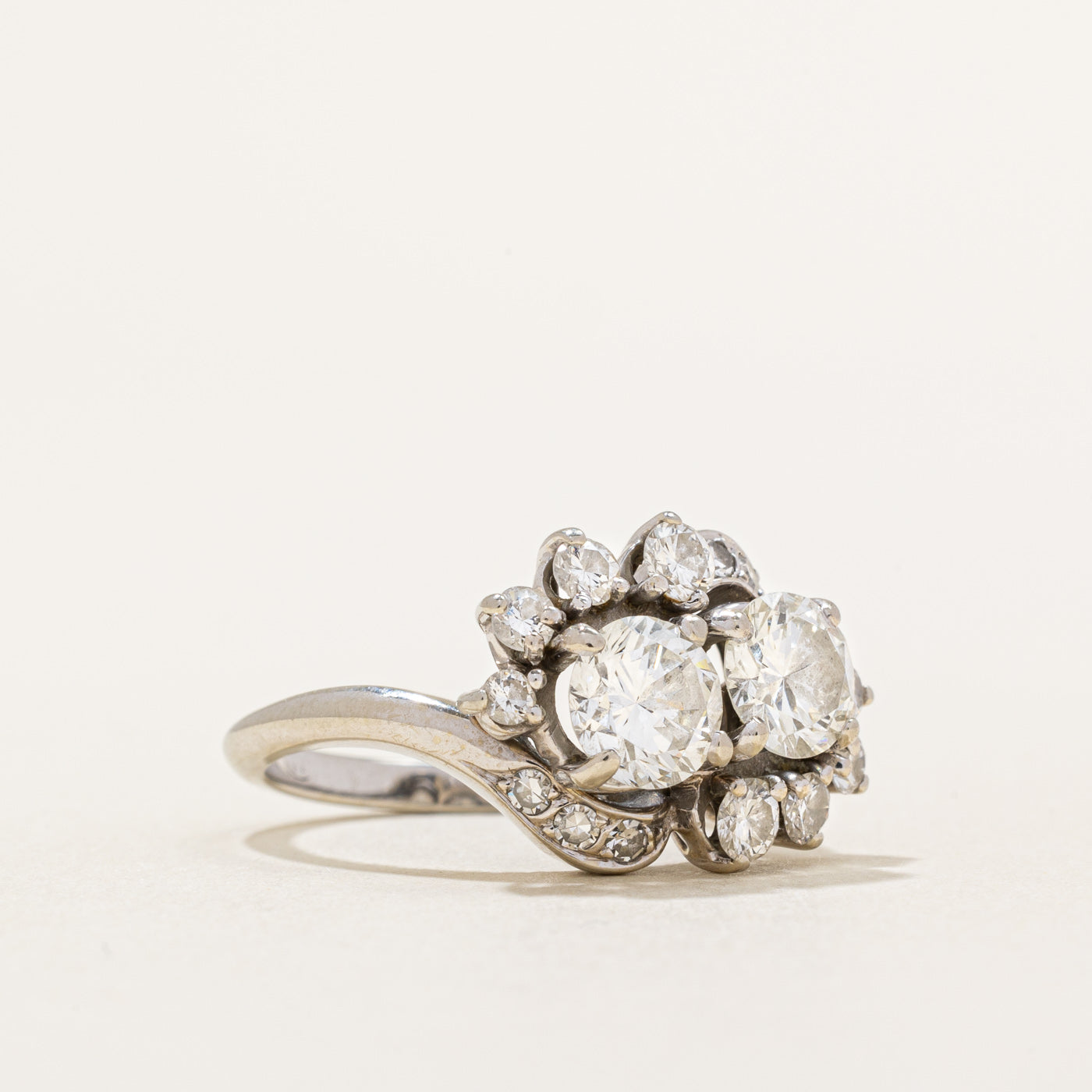 Diamond Bypass Ring | 2.23ctw | SZ 6.25 |