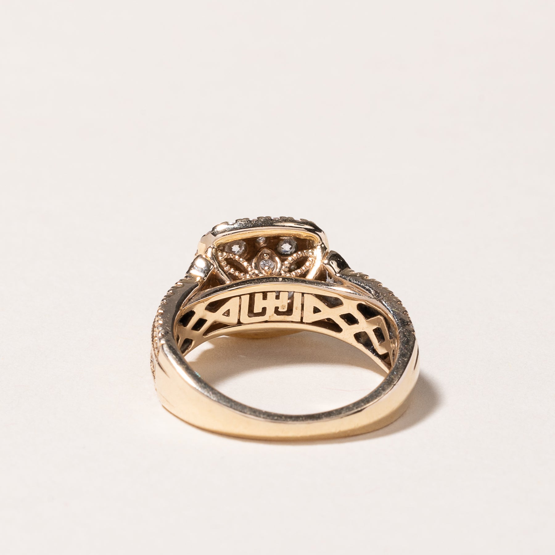 10k Yellow Gold Cluster Diamond Ring | 1.00ctw | SZ 4.25