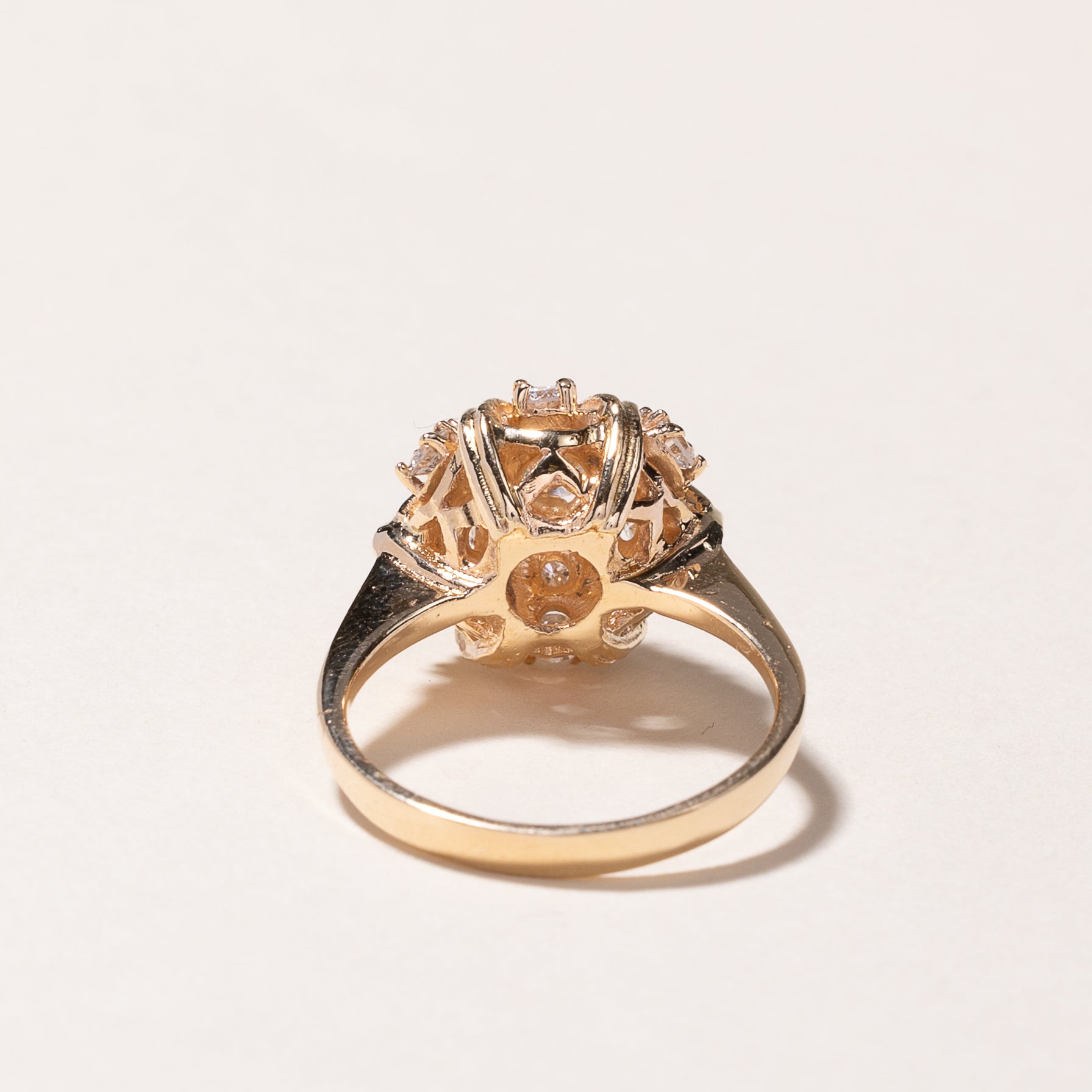 14k Yellow Gold Domed Diamond Ring | 0.61ctw | SZ 5.5