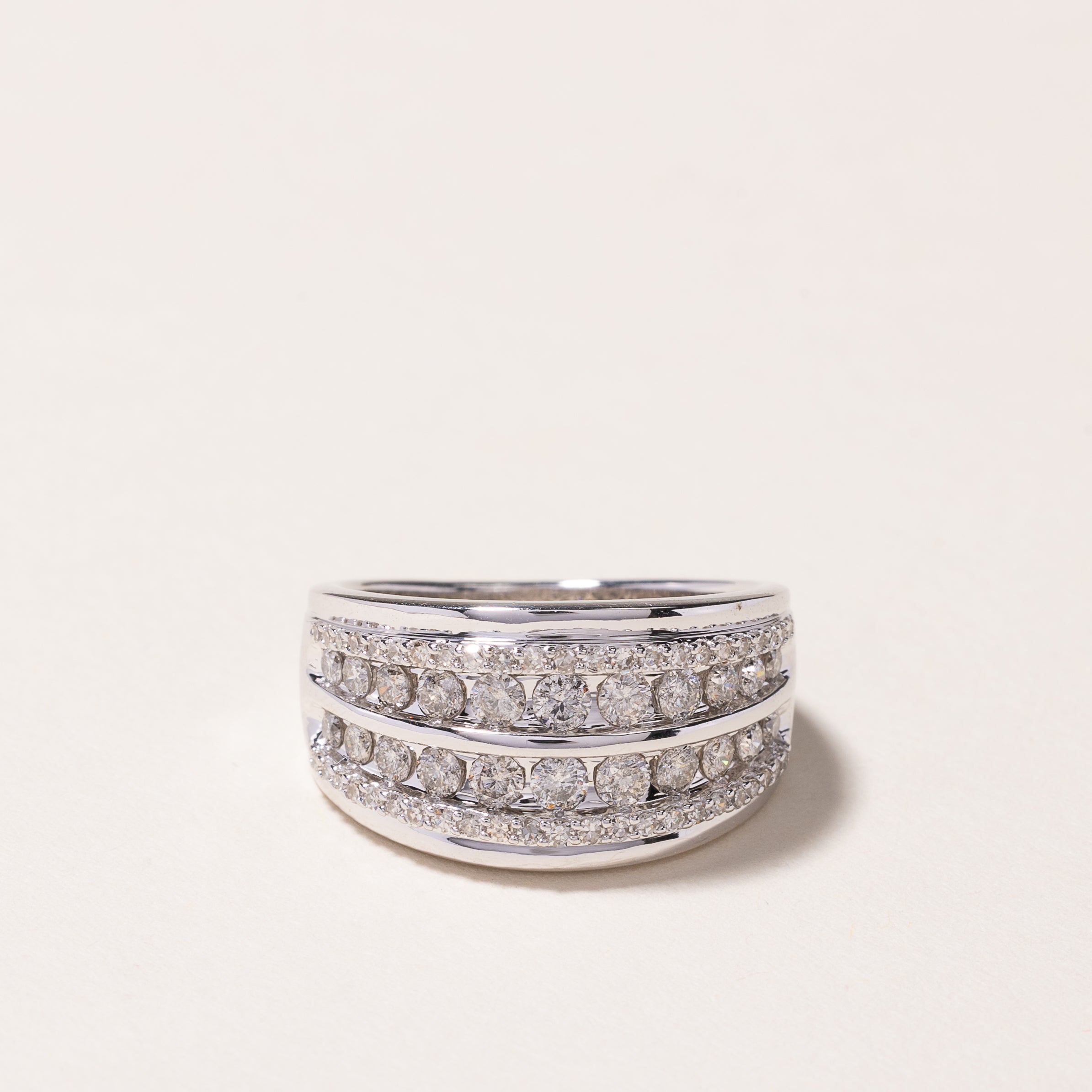 10k White Gold Diamond Ring | 1.00ctw | SZ 7