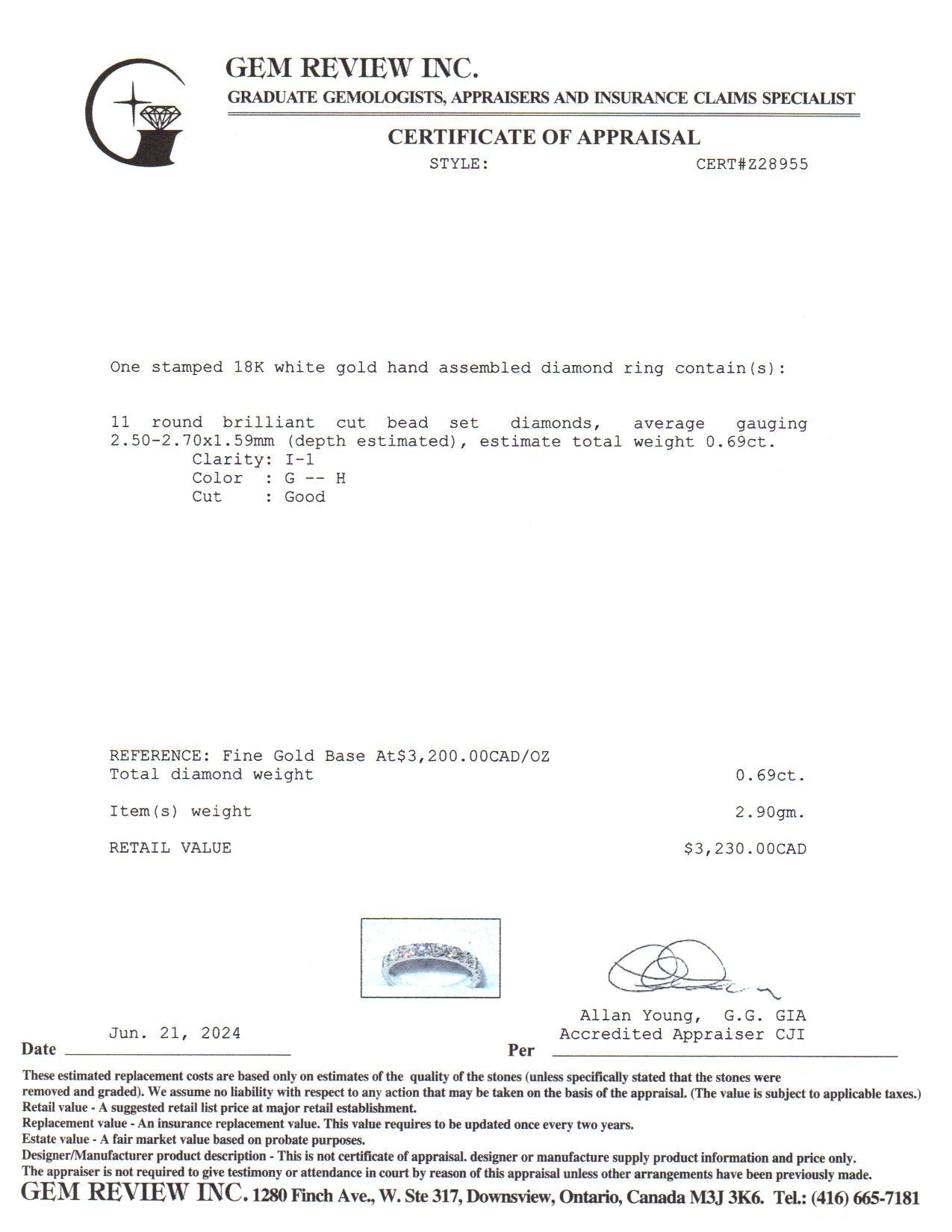 Alliance demi-éternité en or blanc 18 carats sertie de diamants | 0,69 ct au total | Taille 5