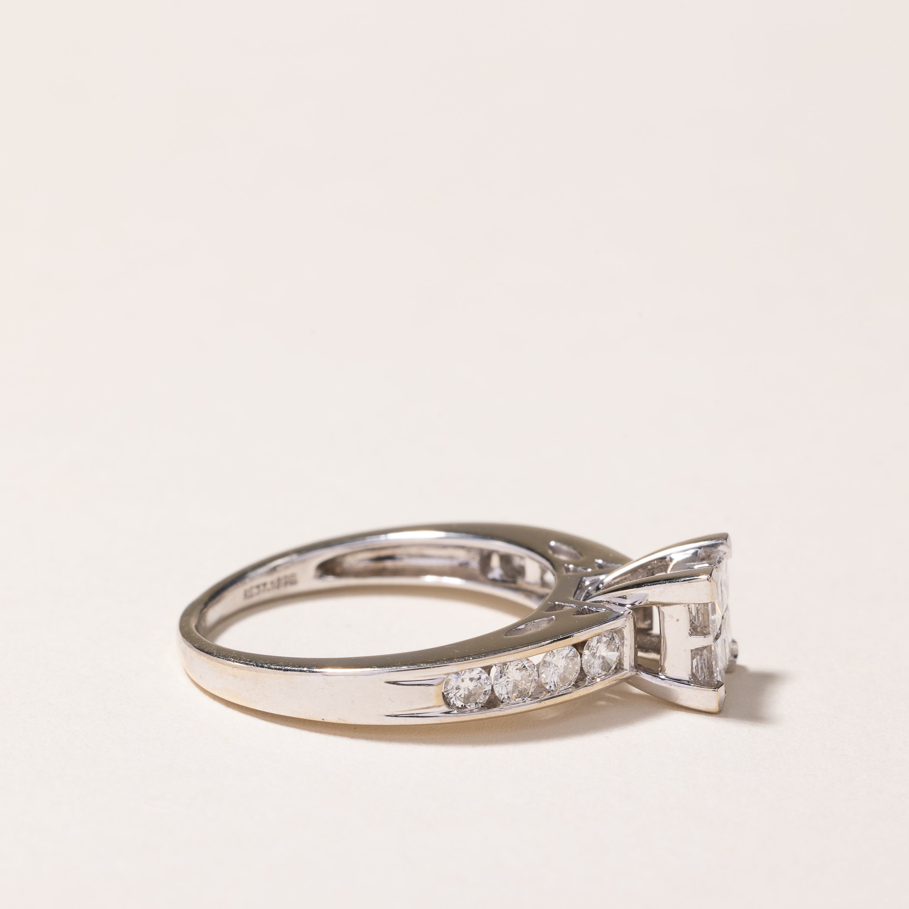 14k White Gold Diamond Engagement Ring | 0.94ctw | SZ 7.5