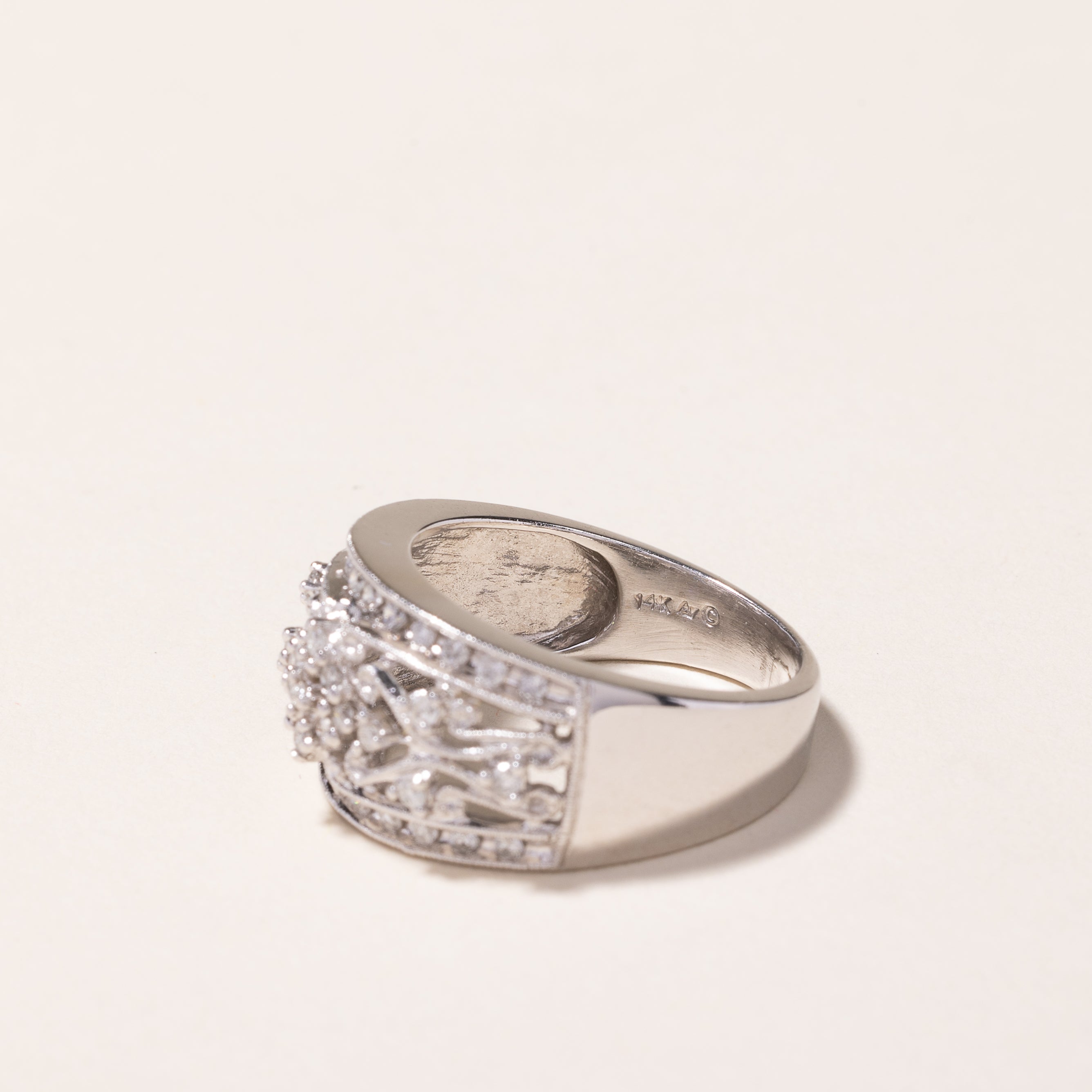 14k White Gold Diamond Ring | 0.52ctw | SZ 8