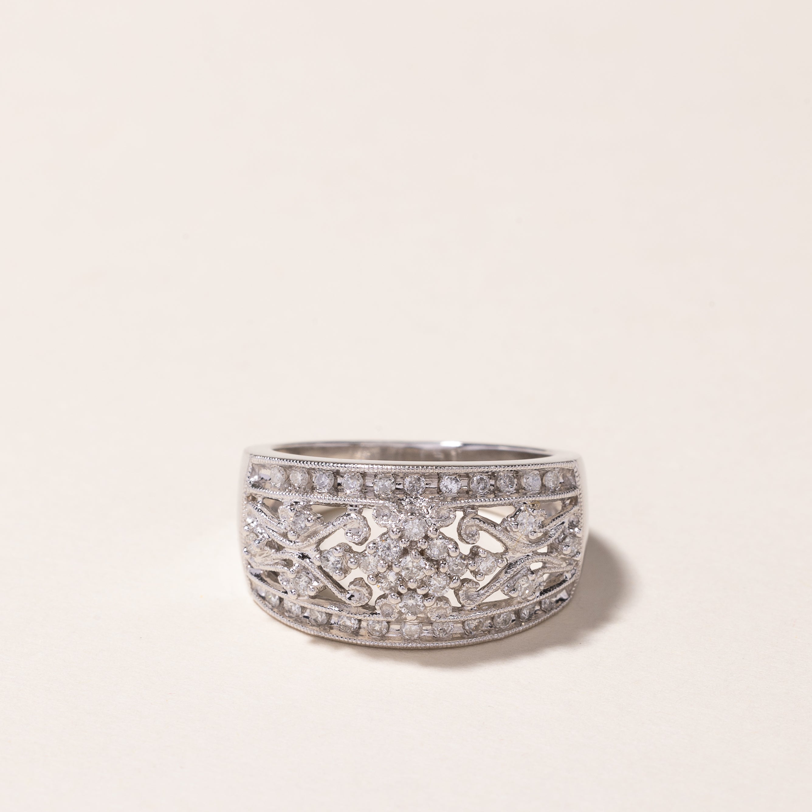 14k White Gold Diamond Ring | 0.52ctw | SZ 8
