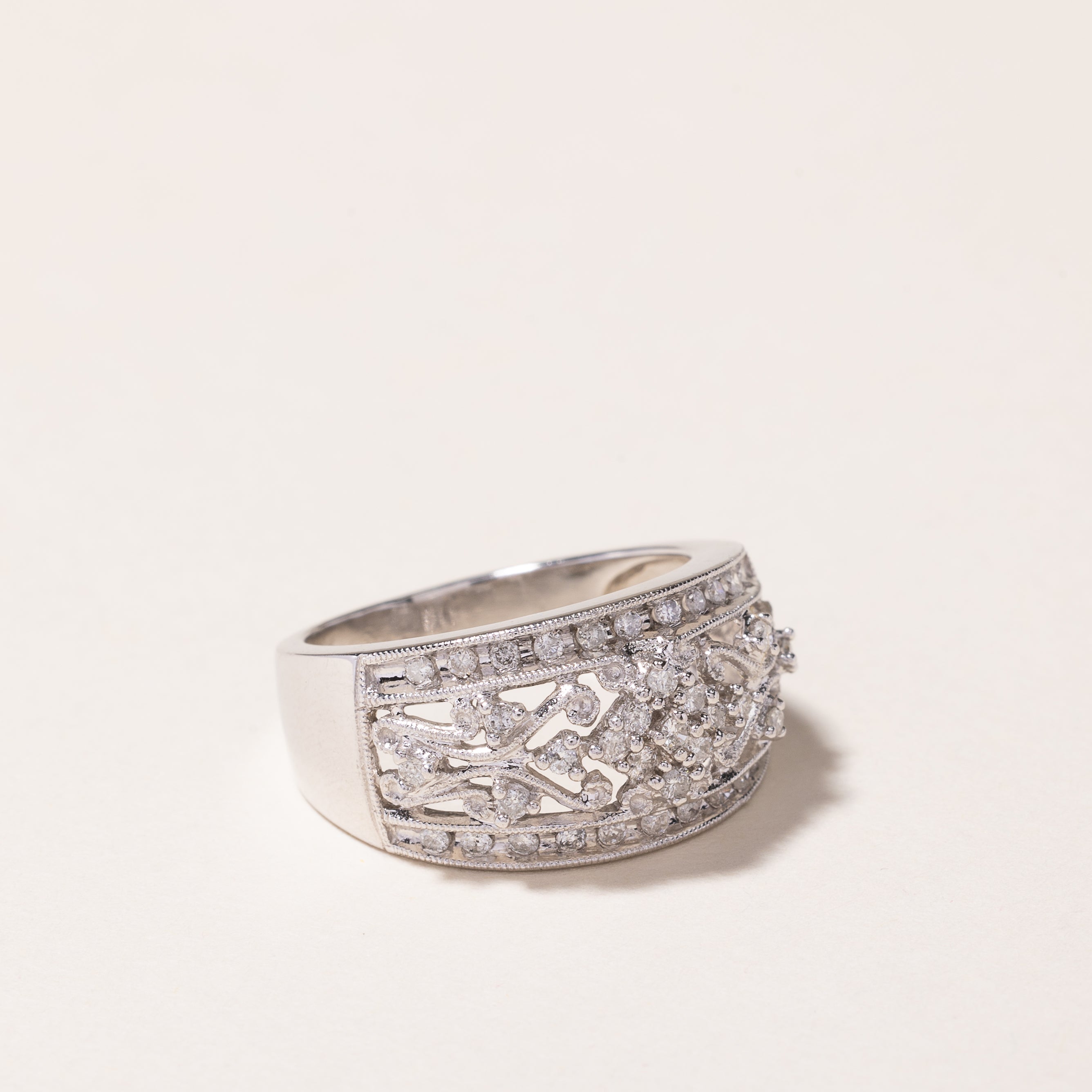 14k White Gold Diamond Ring | 0.52ctw | SZ 8