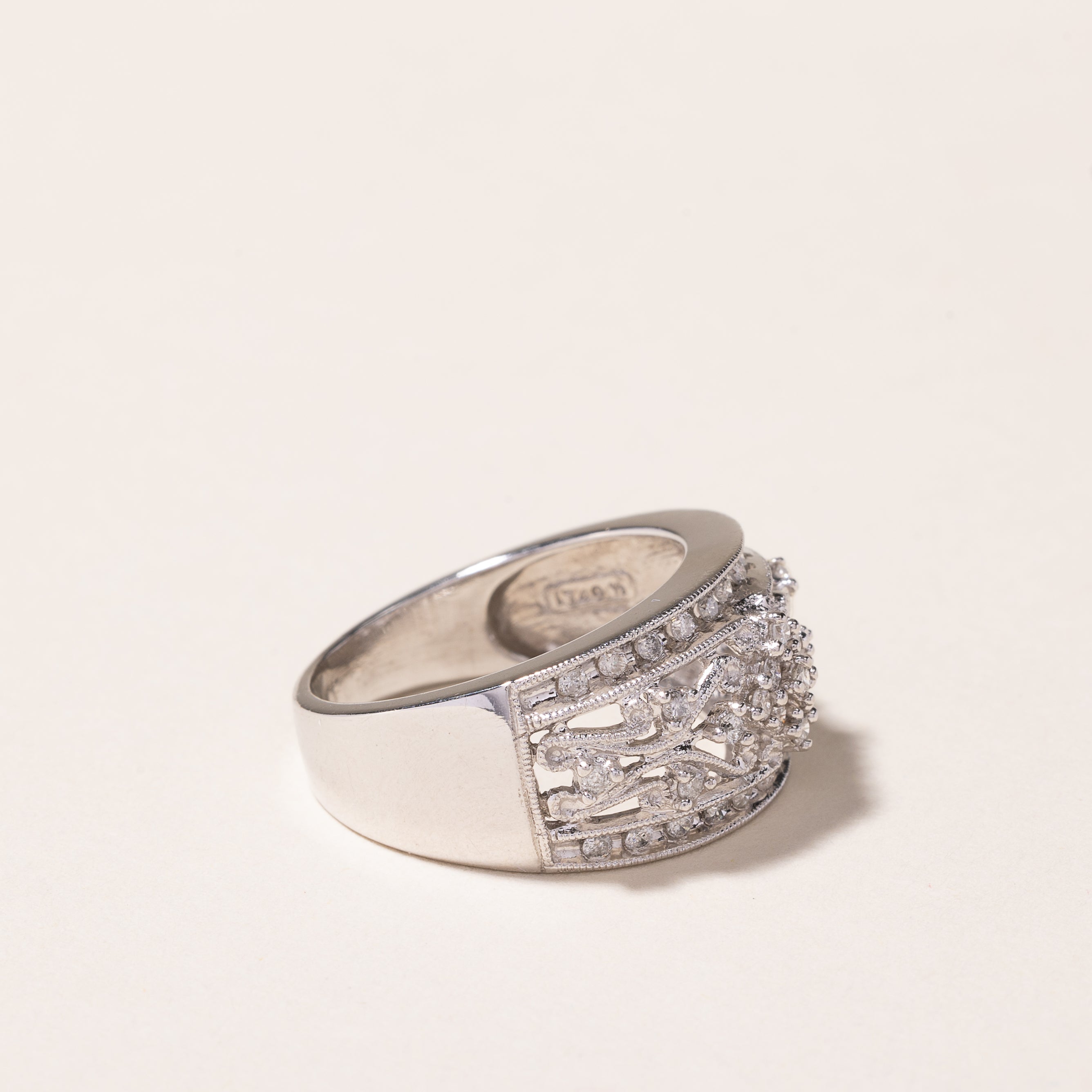 14k White Gold Diamond Ring | 0.52ctw | SZ 8