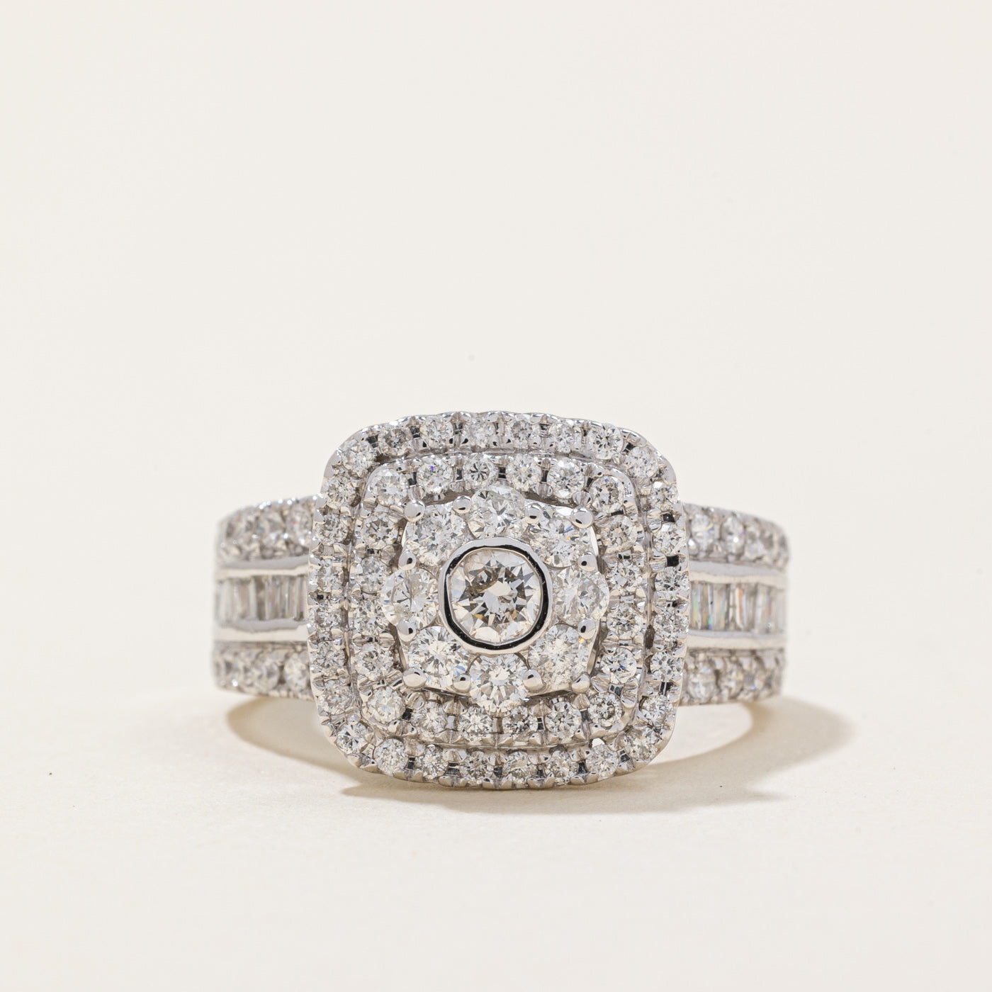 Diamond Cocktail Ring | 1.60ctw | SZ 6.75 |