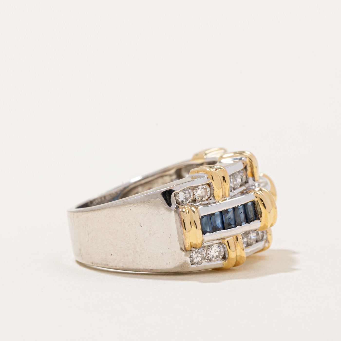 Sapphire & Diamond Cocktail Ring | 0.84ctw, 0.71ctw | SZ 6.25 |