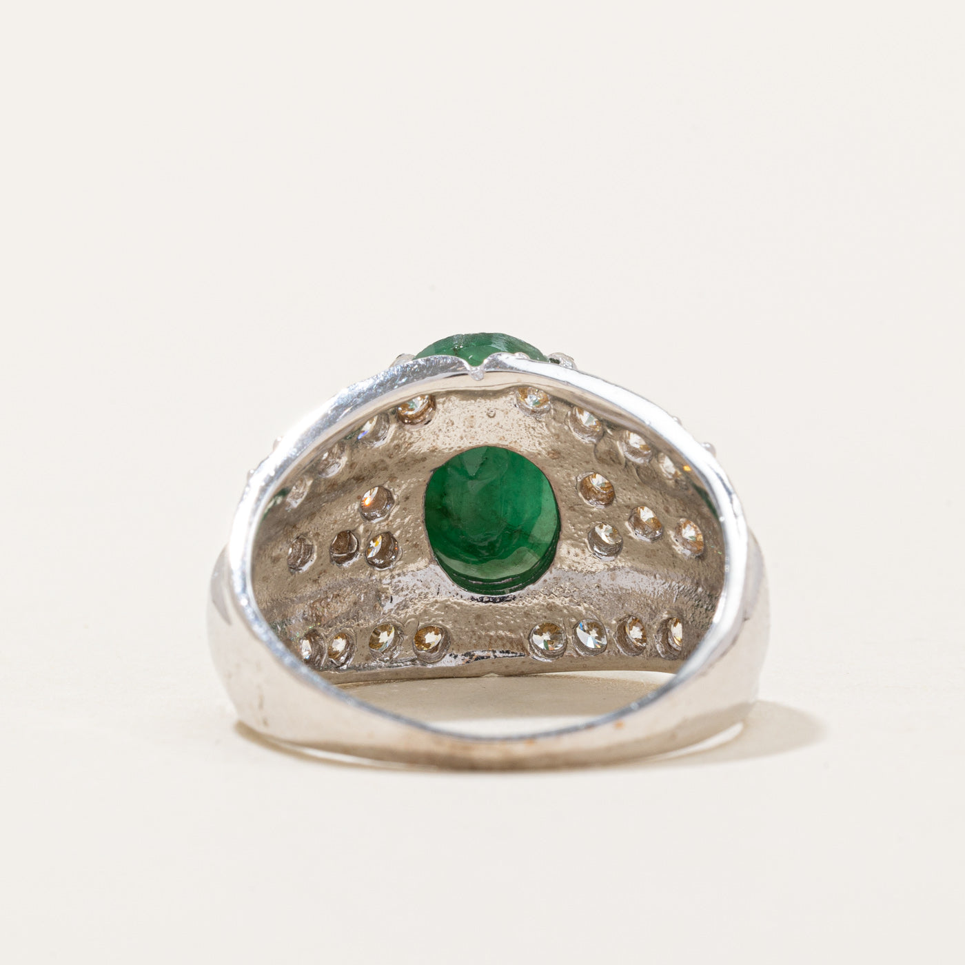 Emerald & Diamond Cocktail Ring | 2.15ct, 0.91ctw | SZ 7 |
