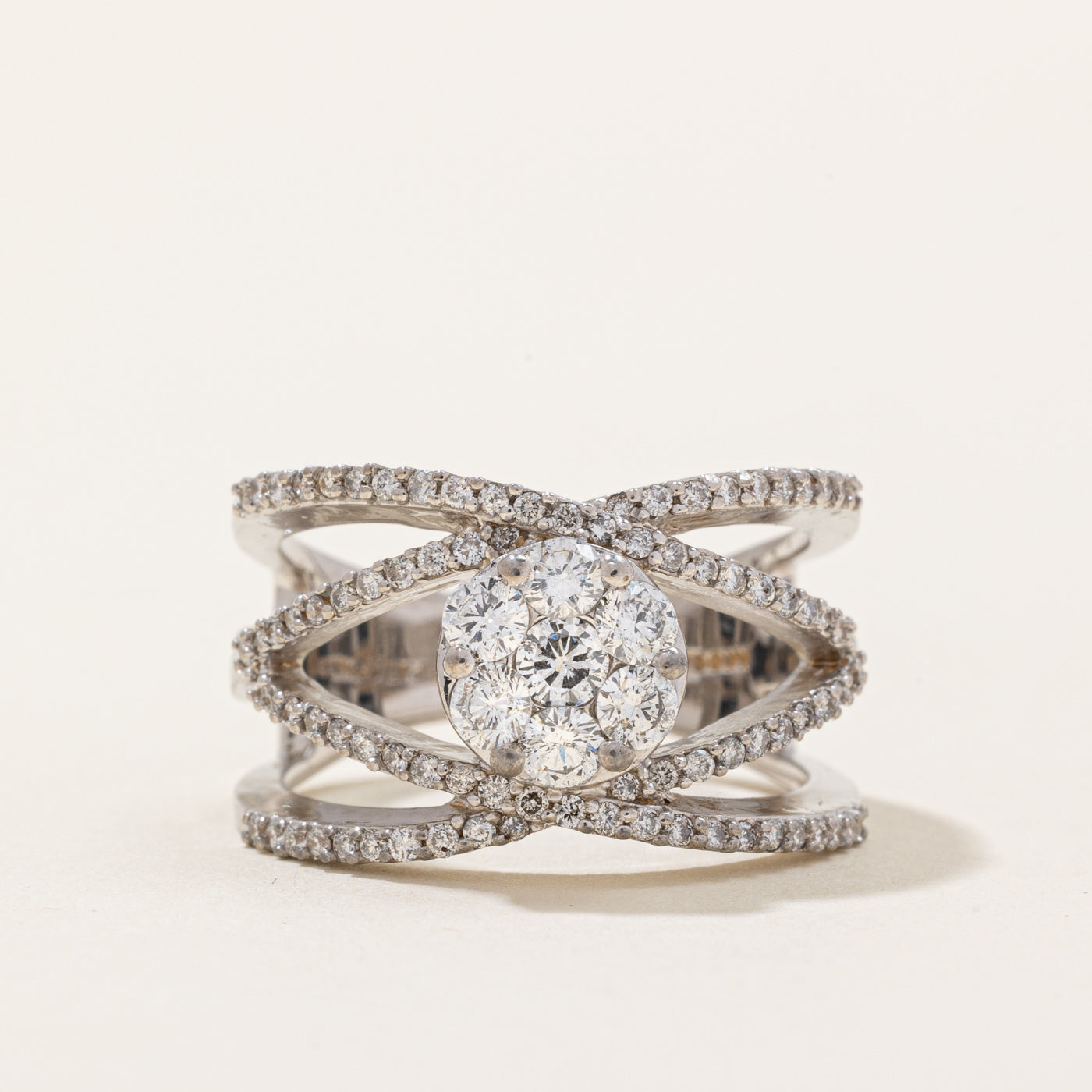 Diamond Cocktail Ring | 0.96ctw | SZ 7 |