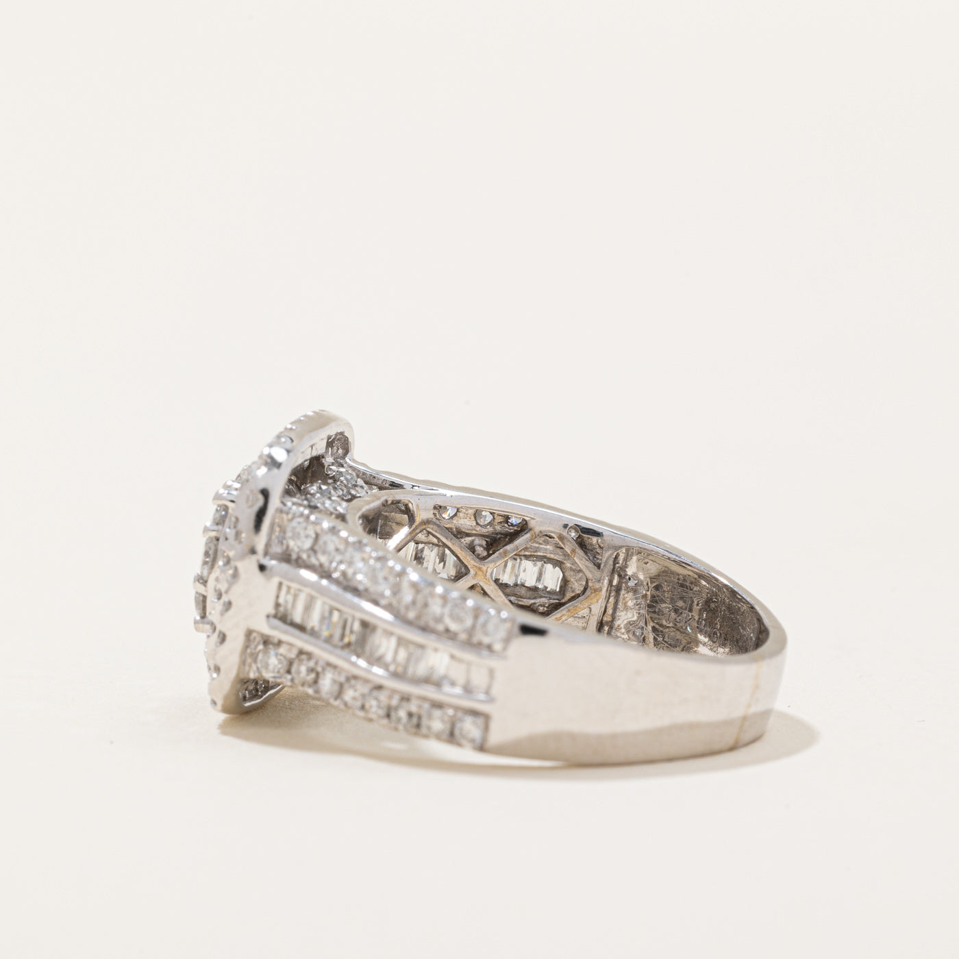 Diamond Cocktail Ring | 1.60ctw | SZ 6.75 |