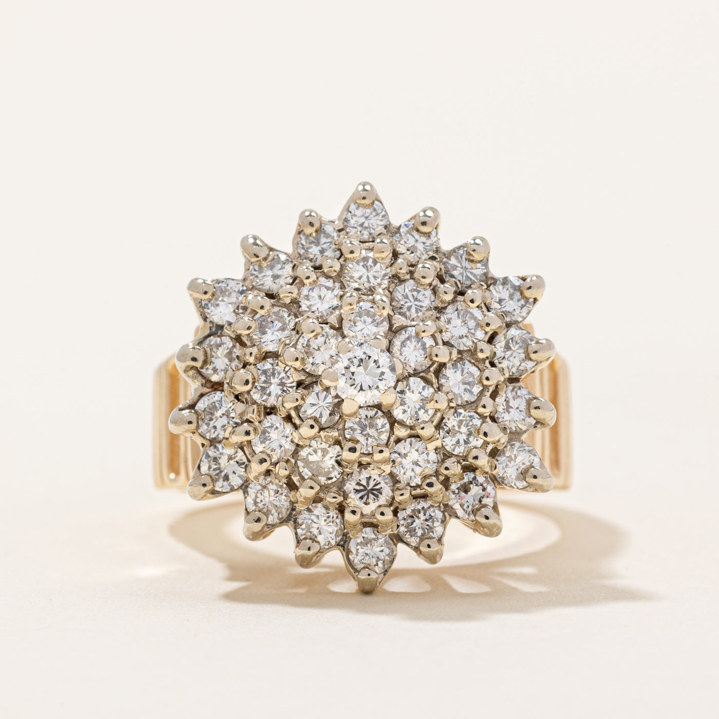 Diamond Cluster Cocktail Ring | 1.74ctw | SZ 7.25 |
