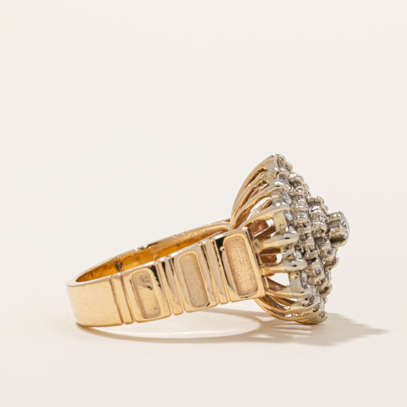 Diamond Cluster Cocktail Ring | 1.74ctw | SZ 7.25 |