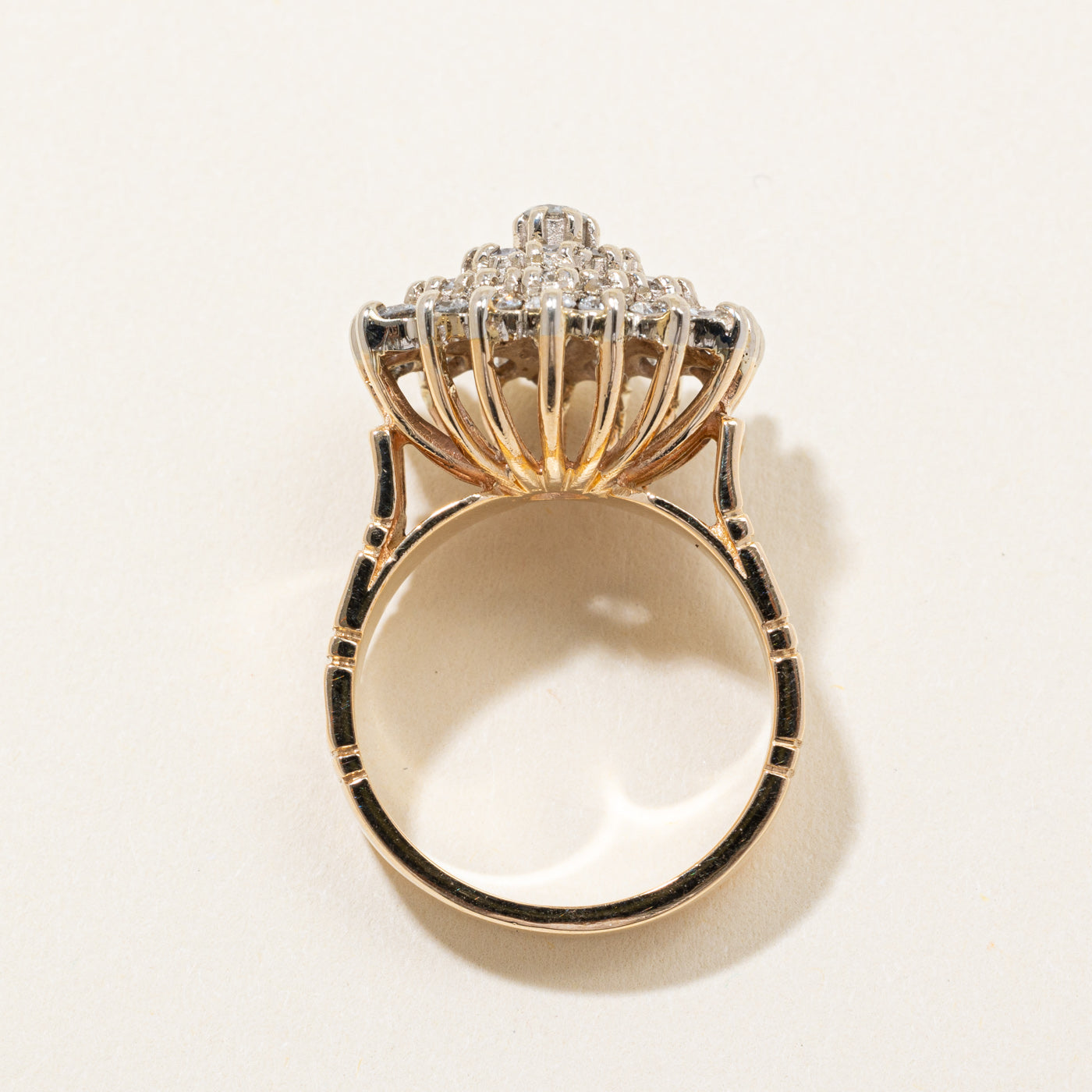 Diamond Cluster Cocktail Ring | 1.74ctw | SZ 7.25 |