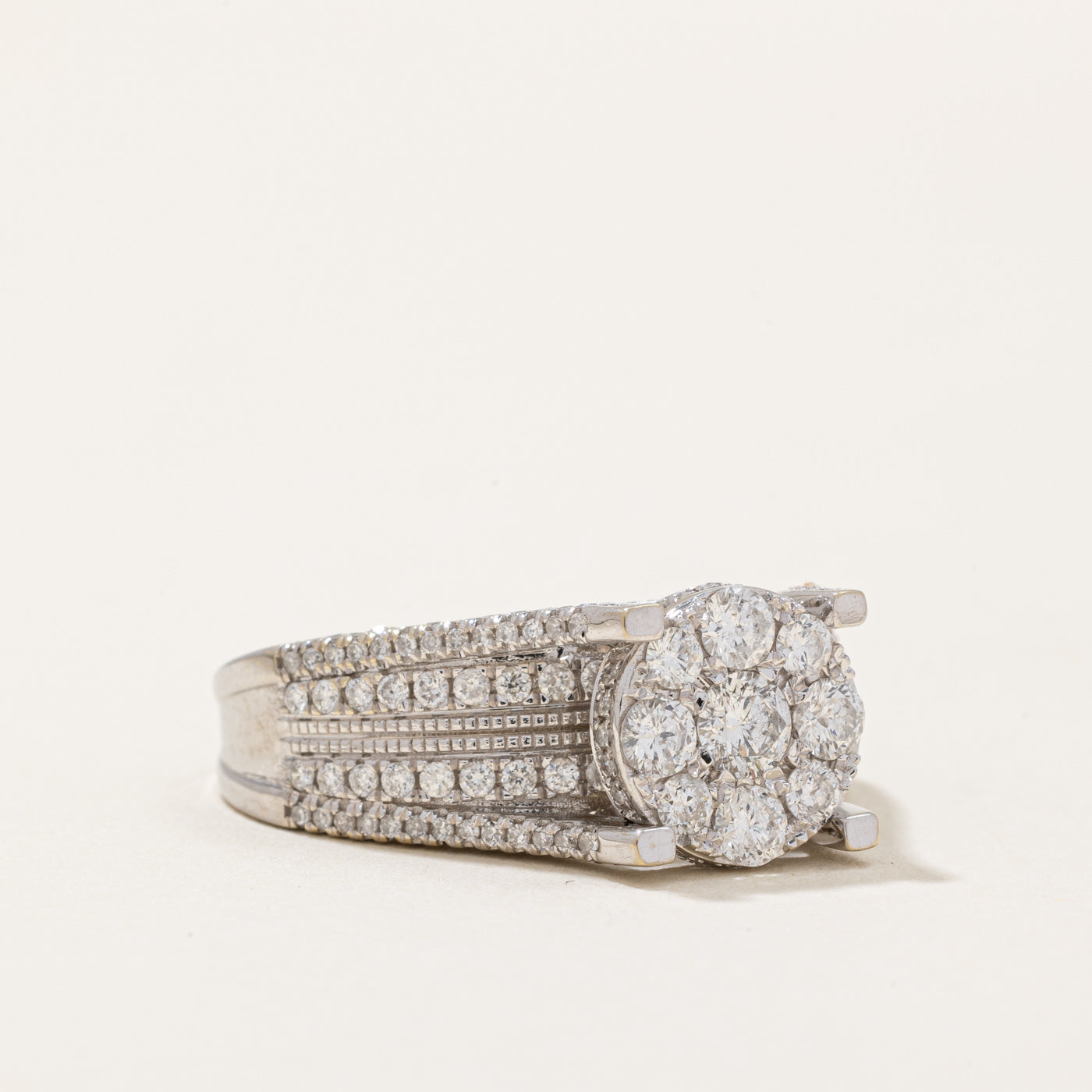 High Set Diamond Cocktail Ring | 1.28ctw | SZ 9.25 |