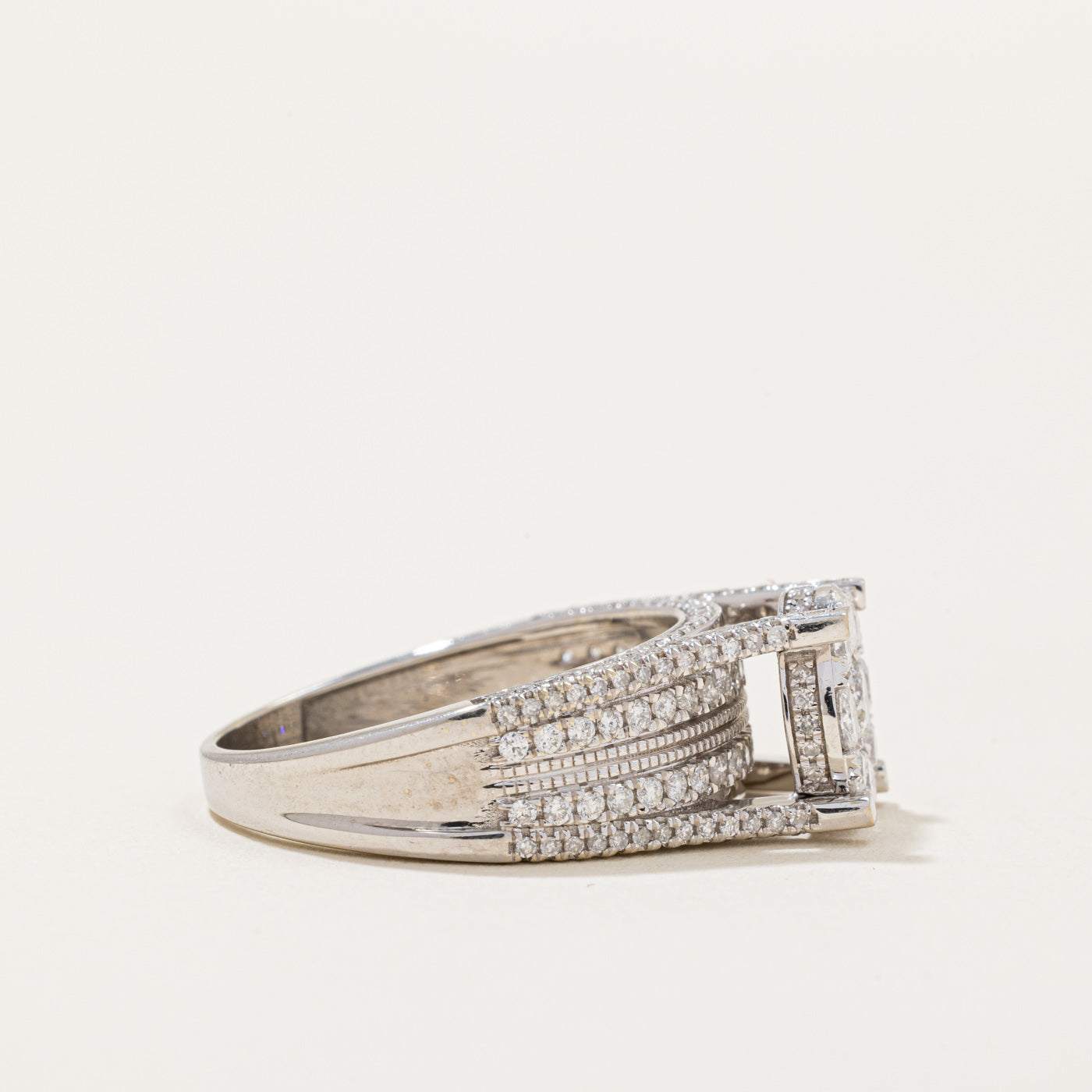 High Set Diamond Cocktail Ring | 1.28ctw | SZ 9.25 |