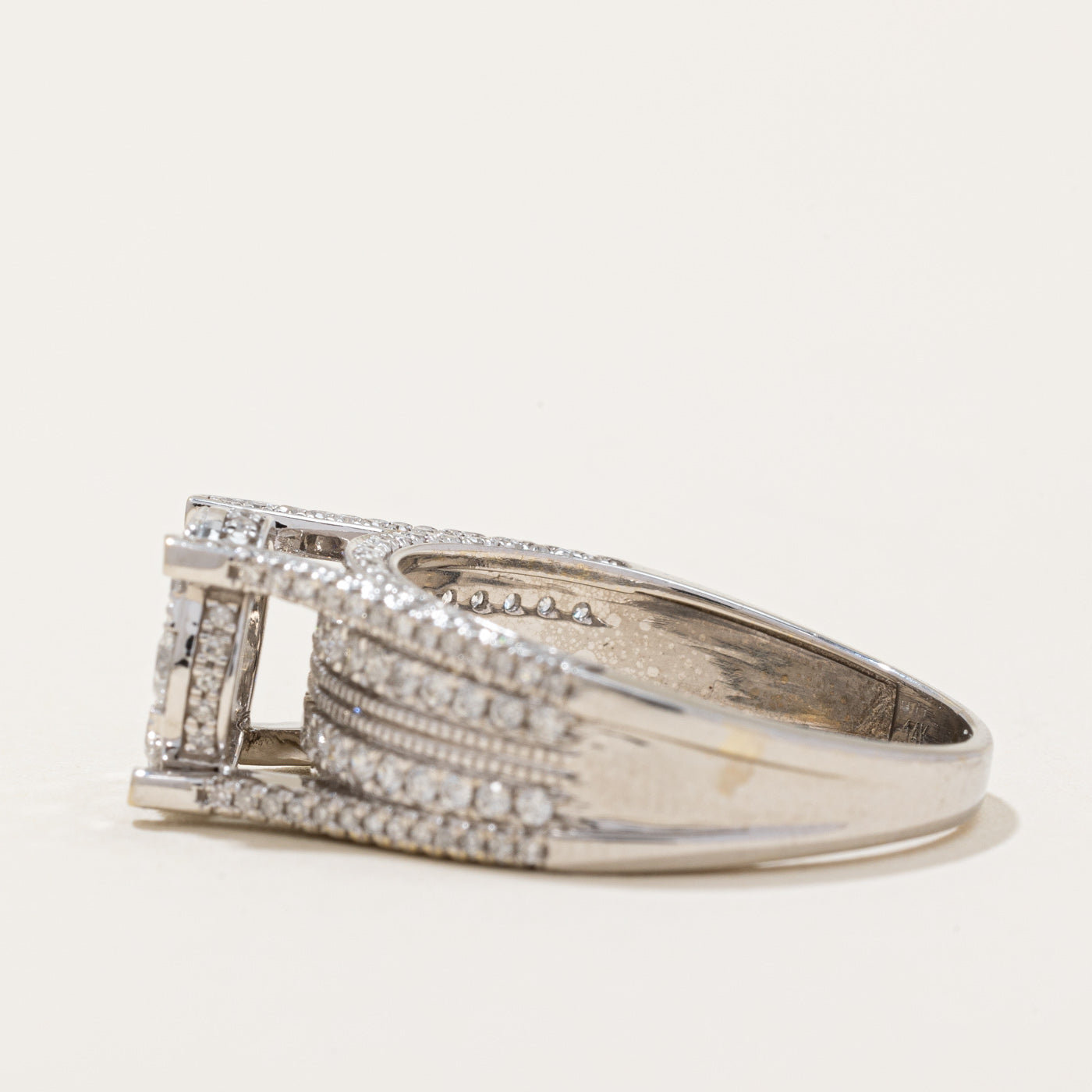 High Set Diamond Cocktail Ring | 1.28ctw | SZ 9.25 |