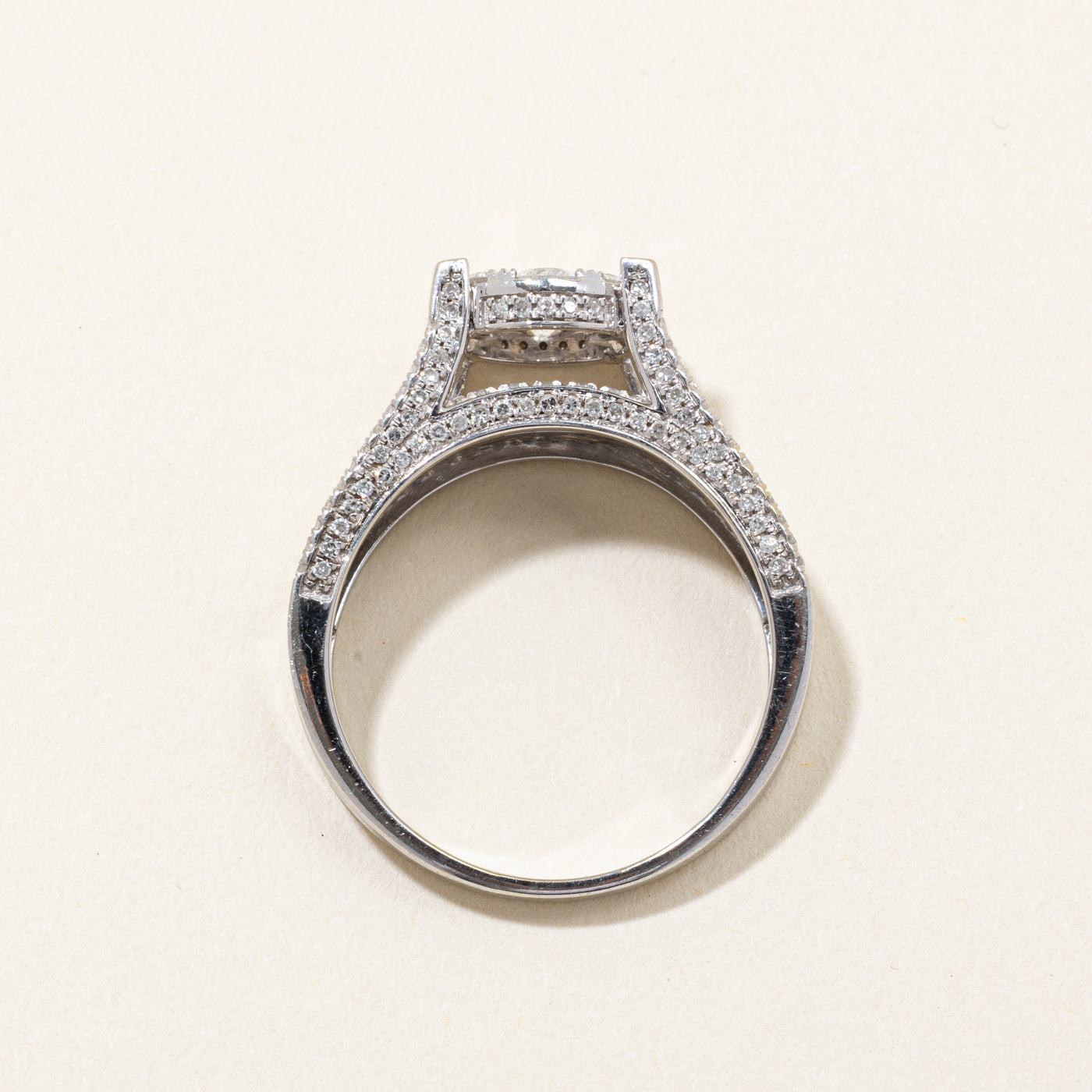 High Set Diamond Cocktail Ring | 1.28ctw | SZ 9.25 |