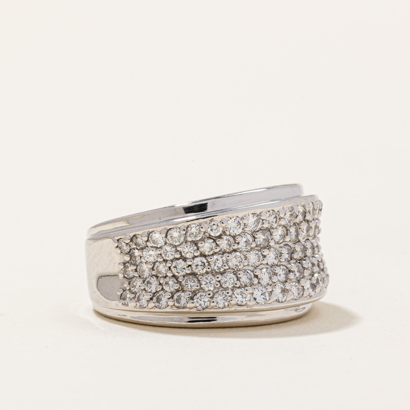 Pave Set Diamond Ring | 1.57ctw | SZ 6.5 |