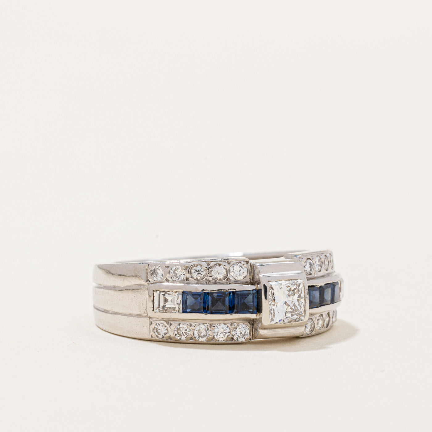 Diamond & Sapphire Ring | 0.84ctw, 0.44ctw | SZ 7 |