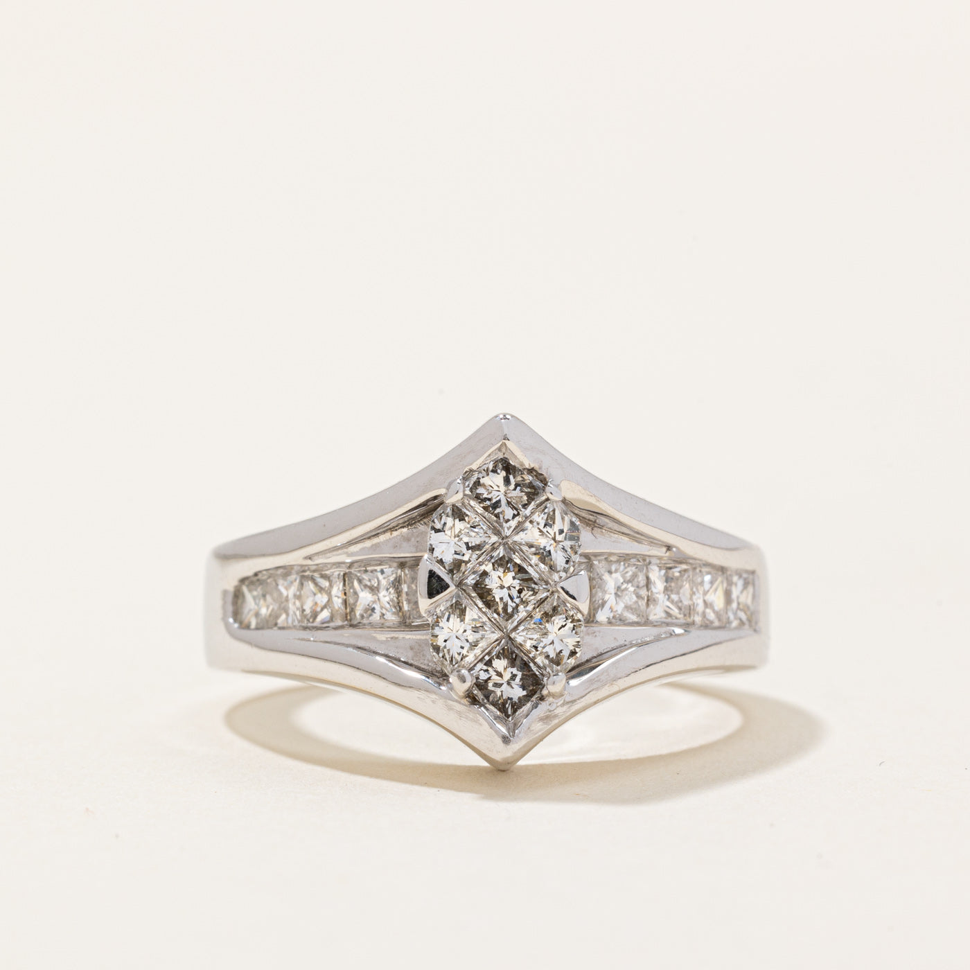 Diamond Cocktail Ring | 1.34ctw | SZ 7.75 |