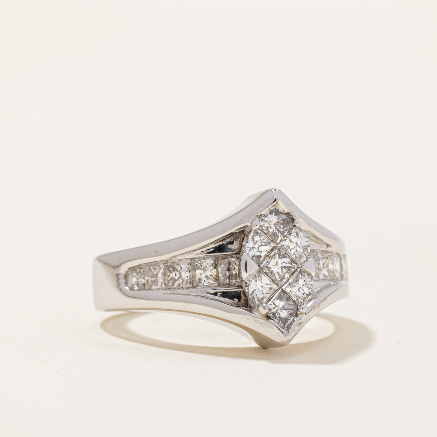 Diamond Cocktail Ring | 1.34ctw | SZ 7.75 |