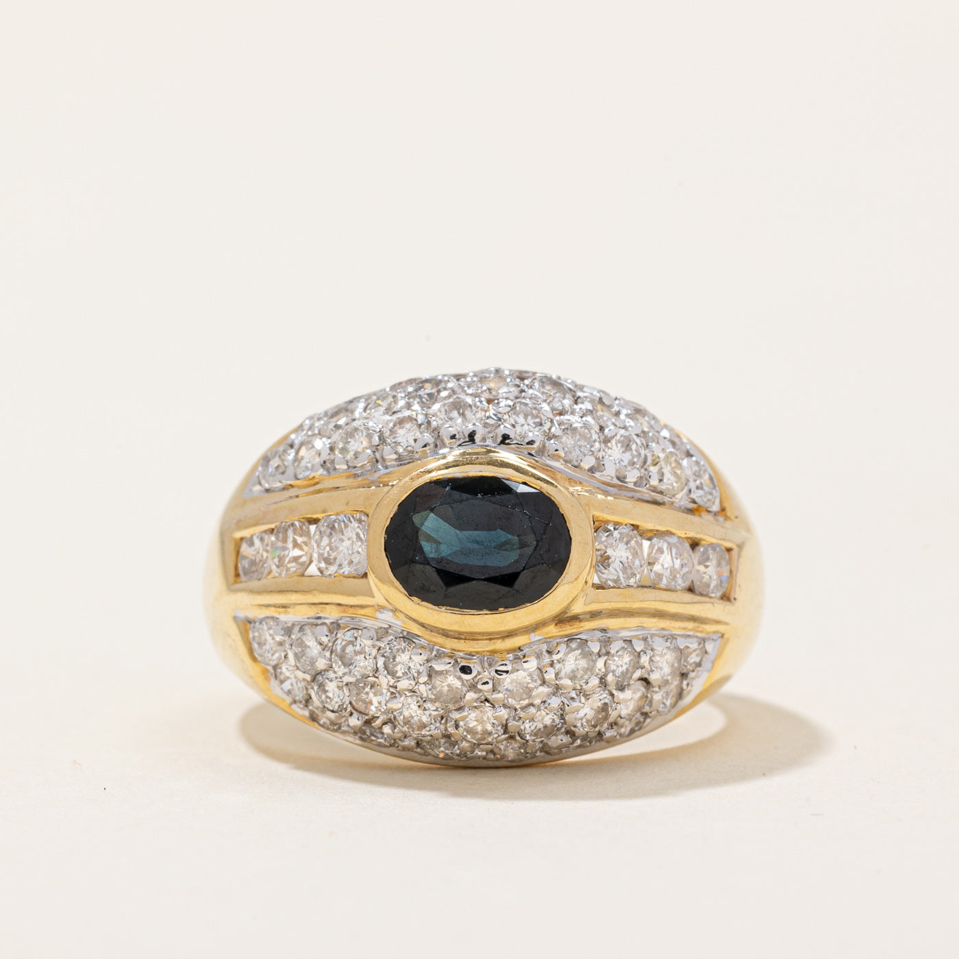 Diamond & Sapphire Cocktail Ring | 1.33ctw, 0.85ct | SZ 5.75 |