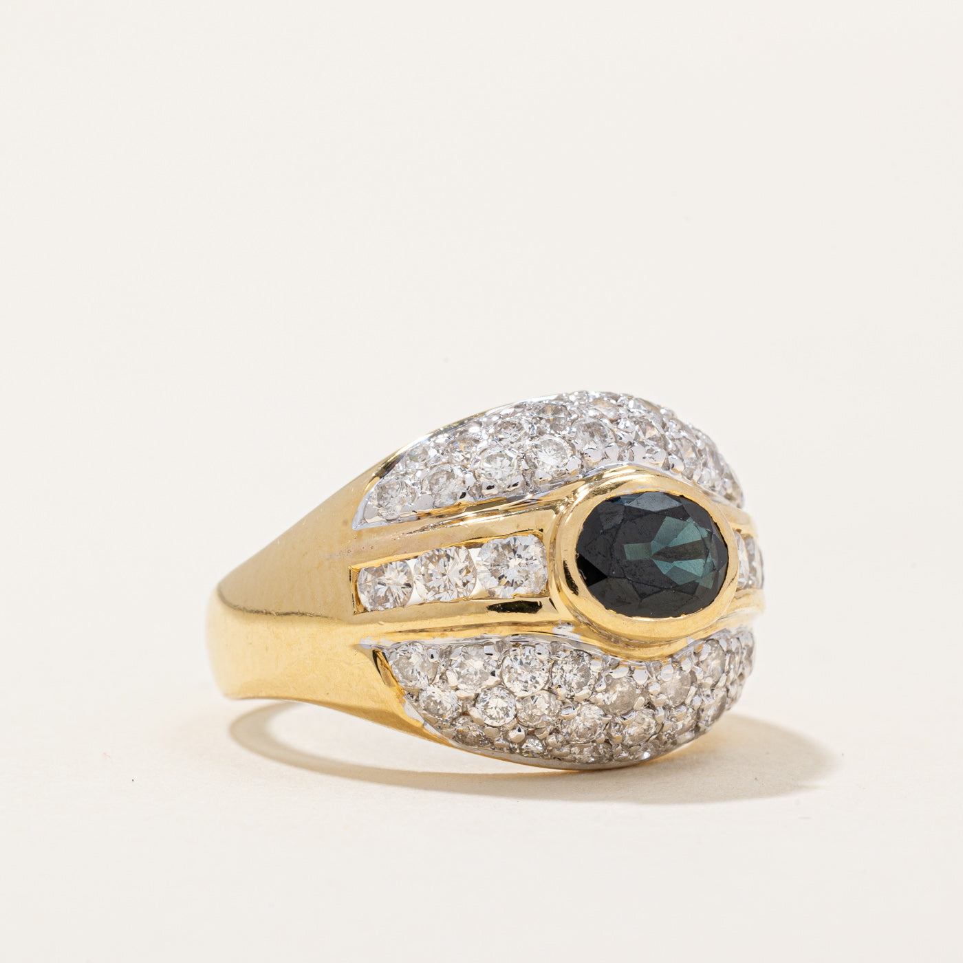 Diamond & Sapphire Cocktail Ring | 1.33ctw, 0.85ct | SZ 5.75 |