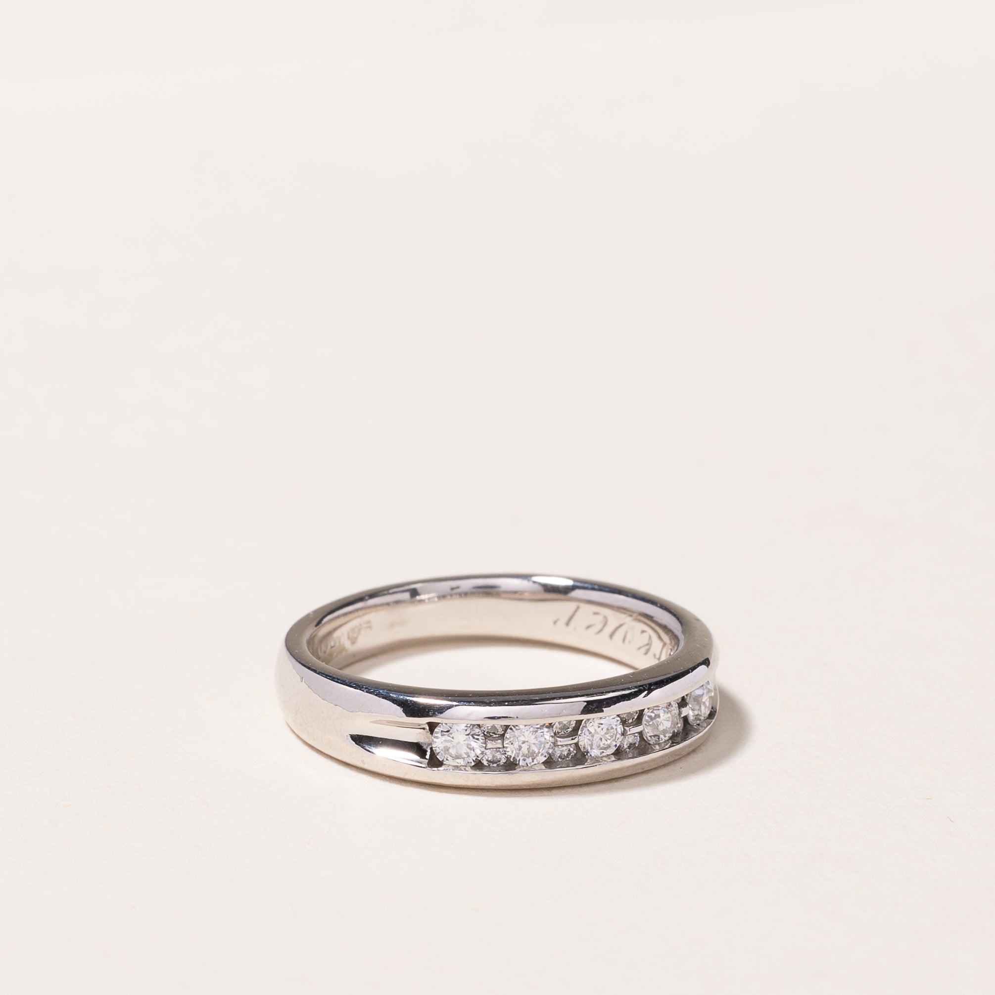14k White Gold Channel Set Diamond Band | 0.28ctw | SZ 5.25