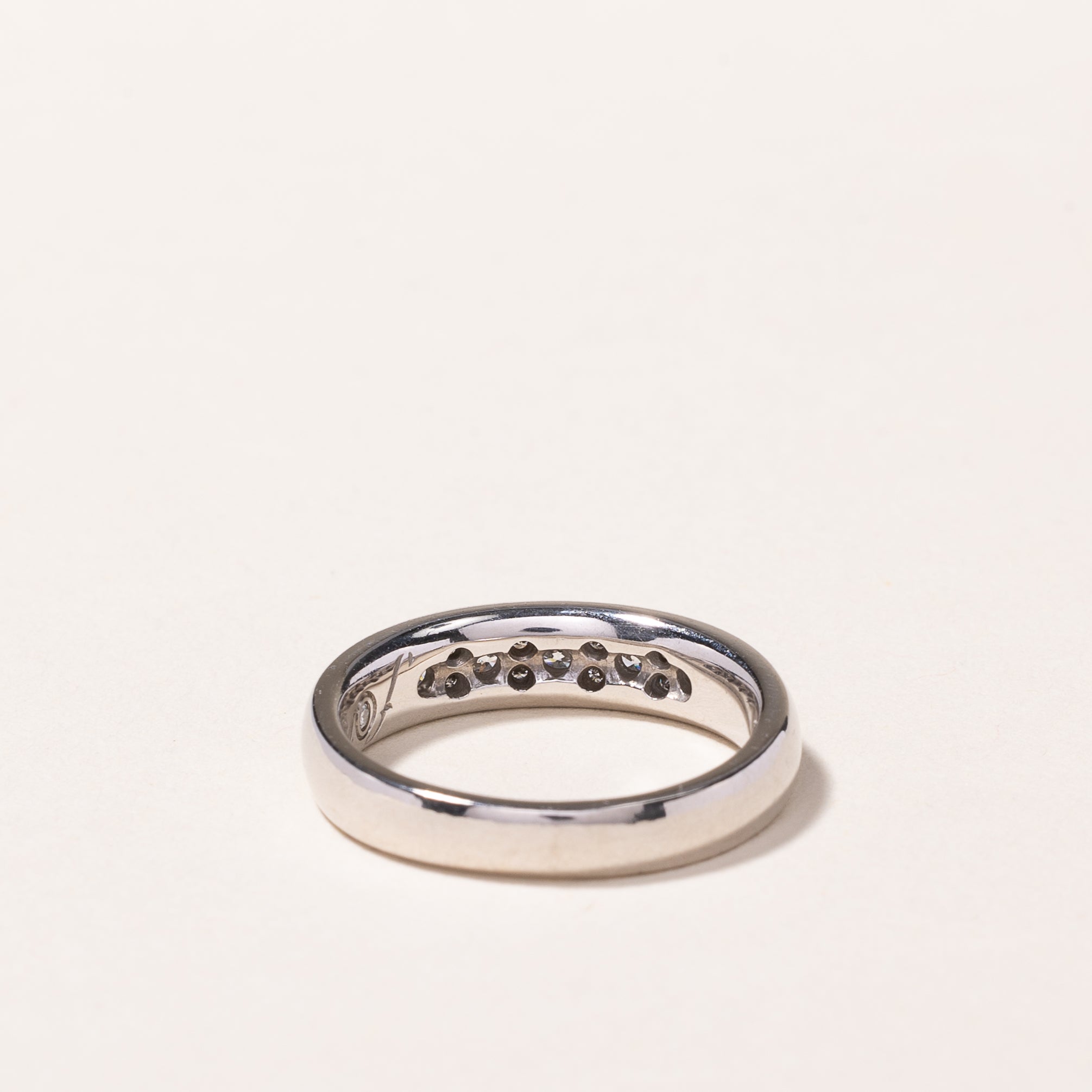 14k White Gold Channel Set Diamond Band | 0.28ctw | SZ 5.25