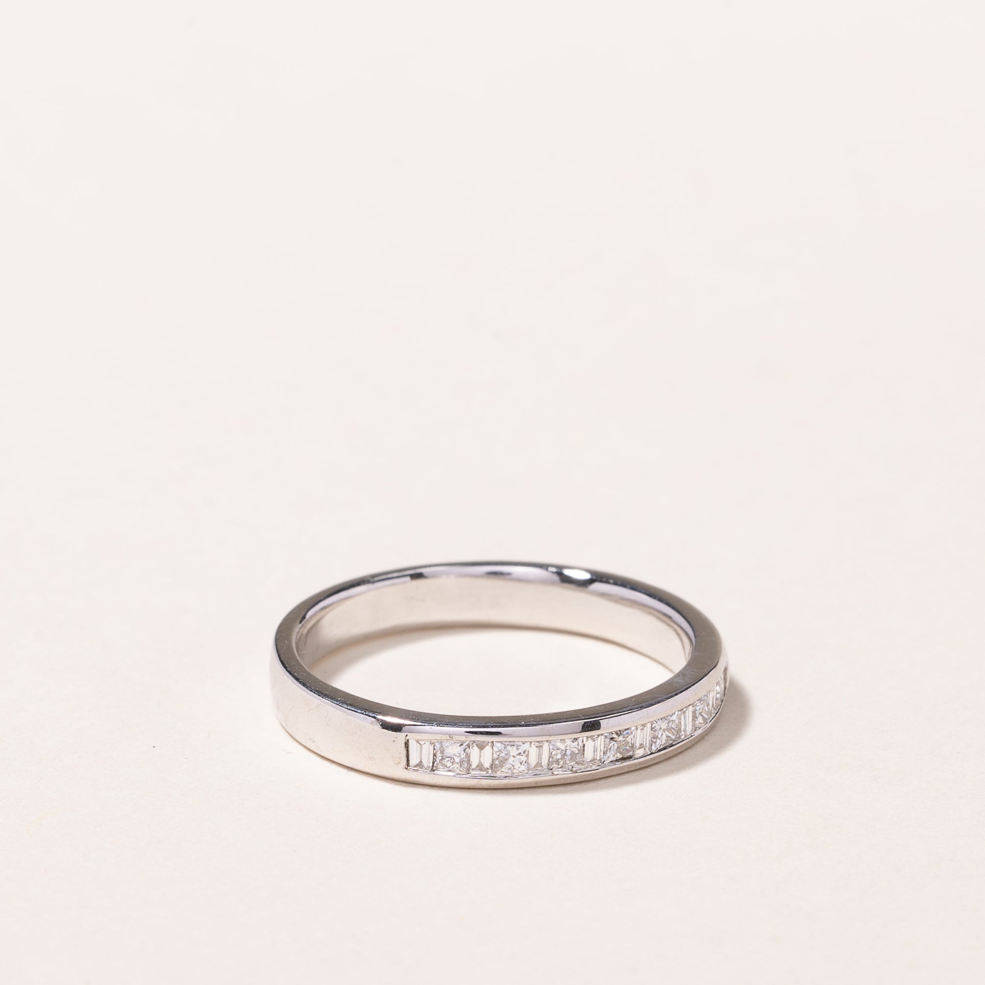 14k White Gold Channel Set Diamond Ring | 0.31ctw | SZ 6