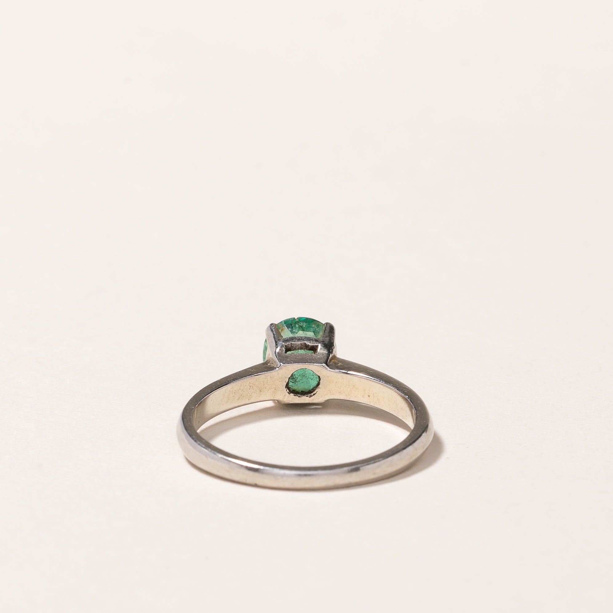 18k White Gold Emerald Ring | 0.64ct | SZ 5