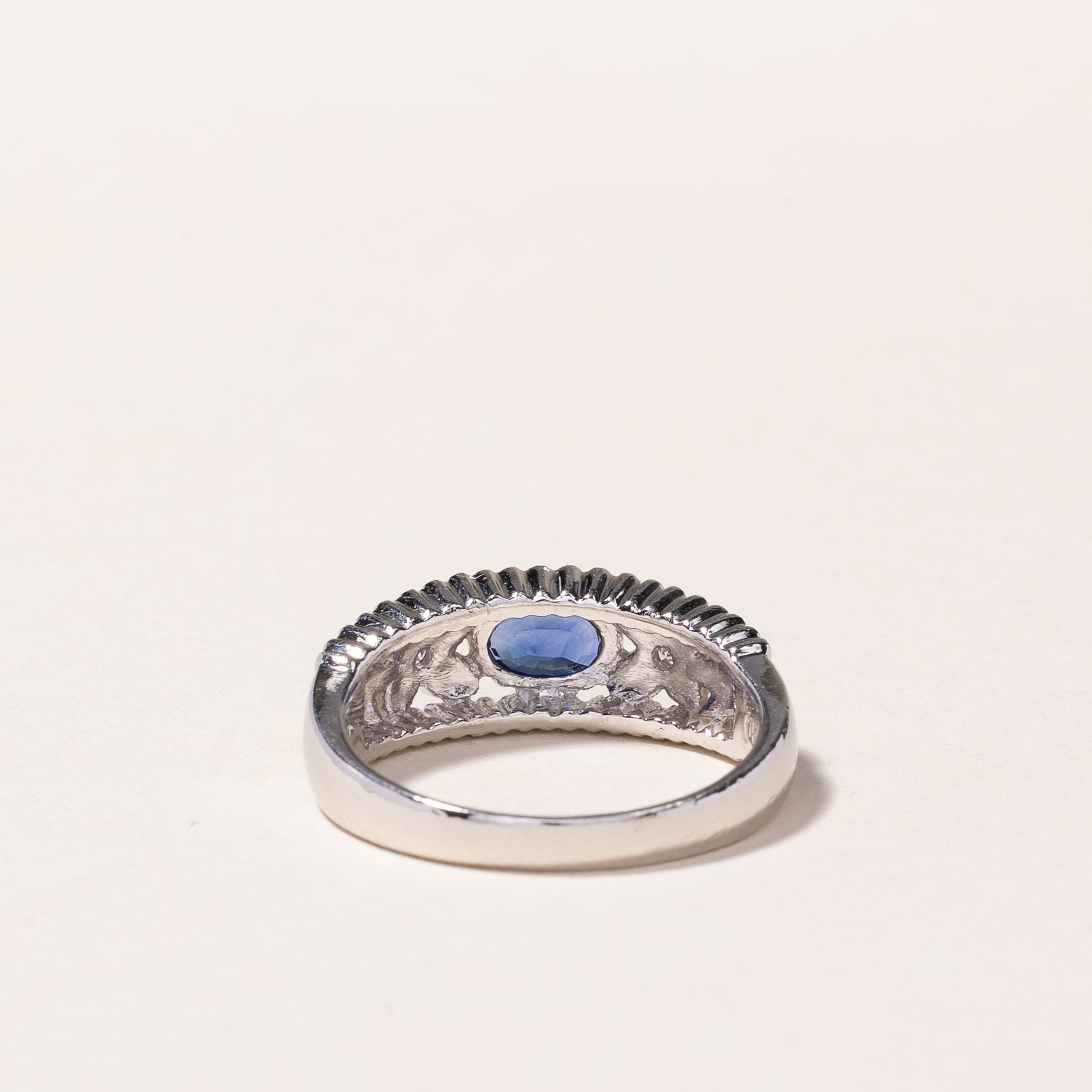 Platinum Sapphire & Diamond Ring | 0.52ct, 0.03ctw | SZ 6.5