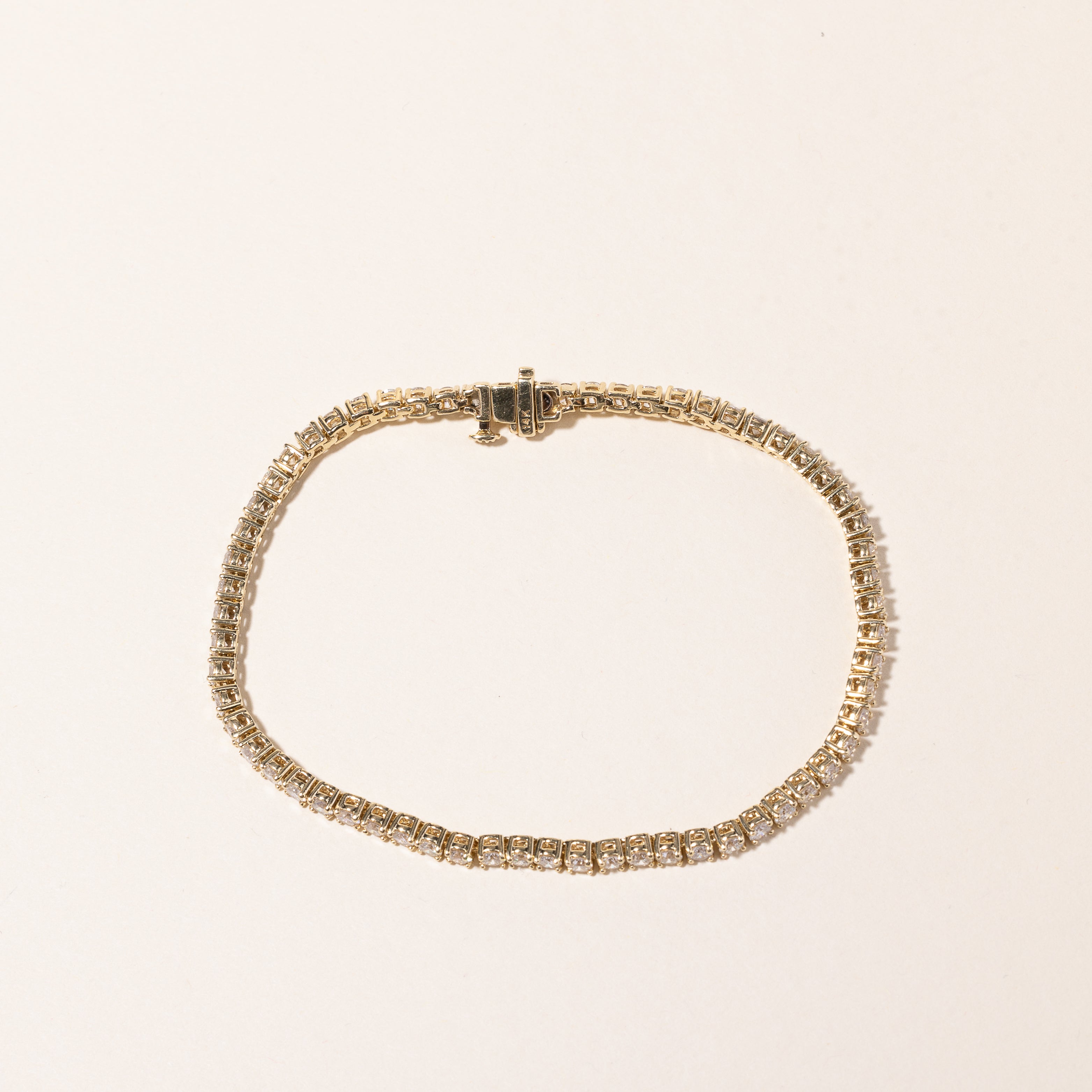 14k Yellow Gold Tennis Bracelet | 4.73ctw SI2/I1 H/I | 7.5"