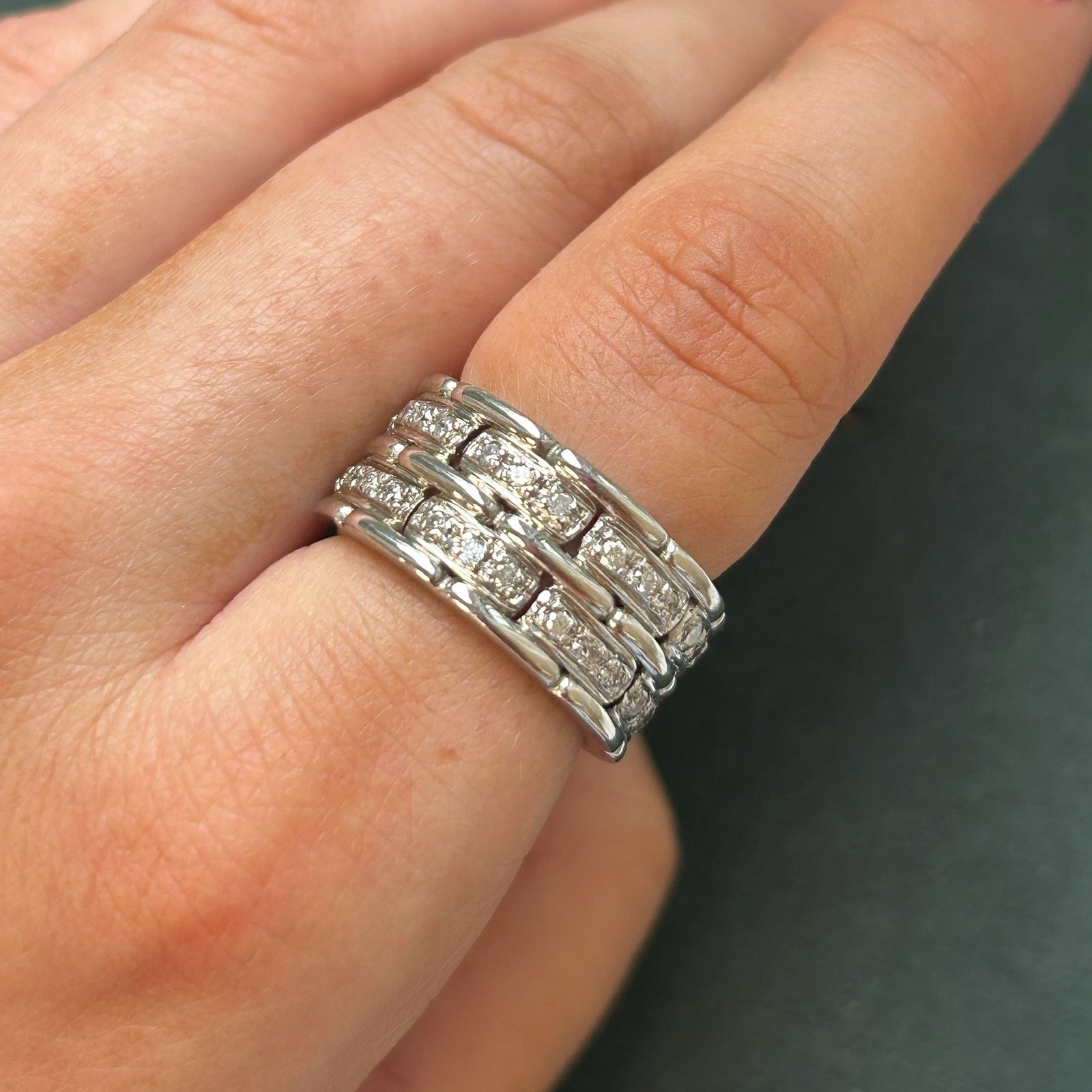 14k White Gold Diamond Band | 0.78ctw | SZ 7.25