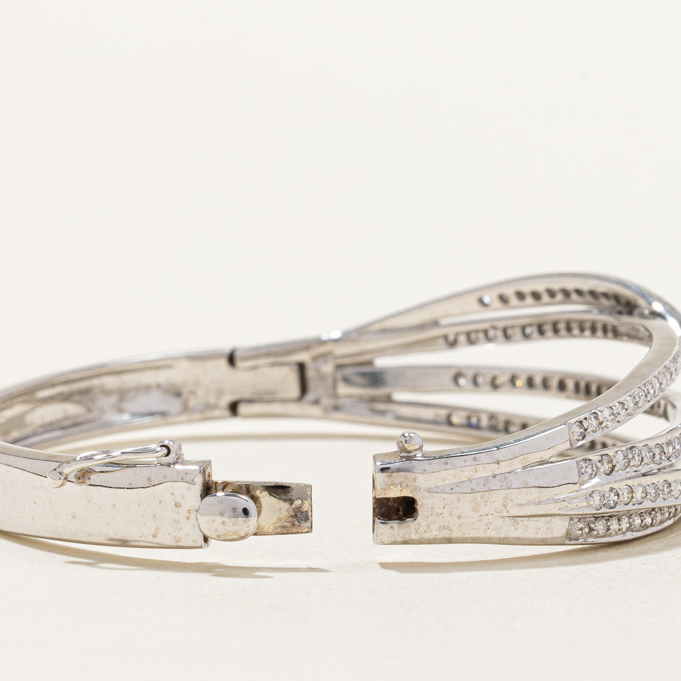 Diamond Crossover Multi Row Bangle | 2.18ctw SI2-I1 H/I | 6" |