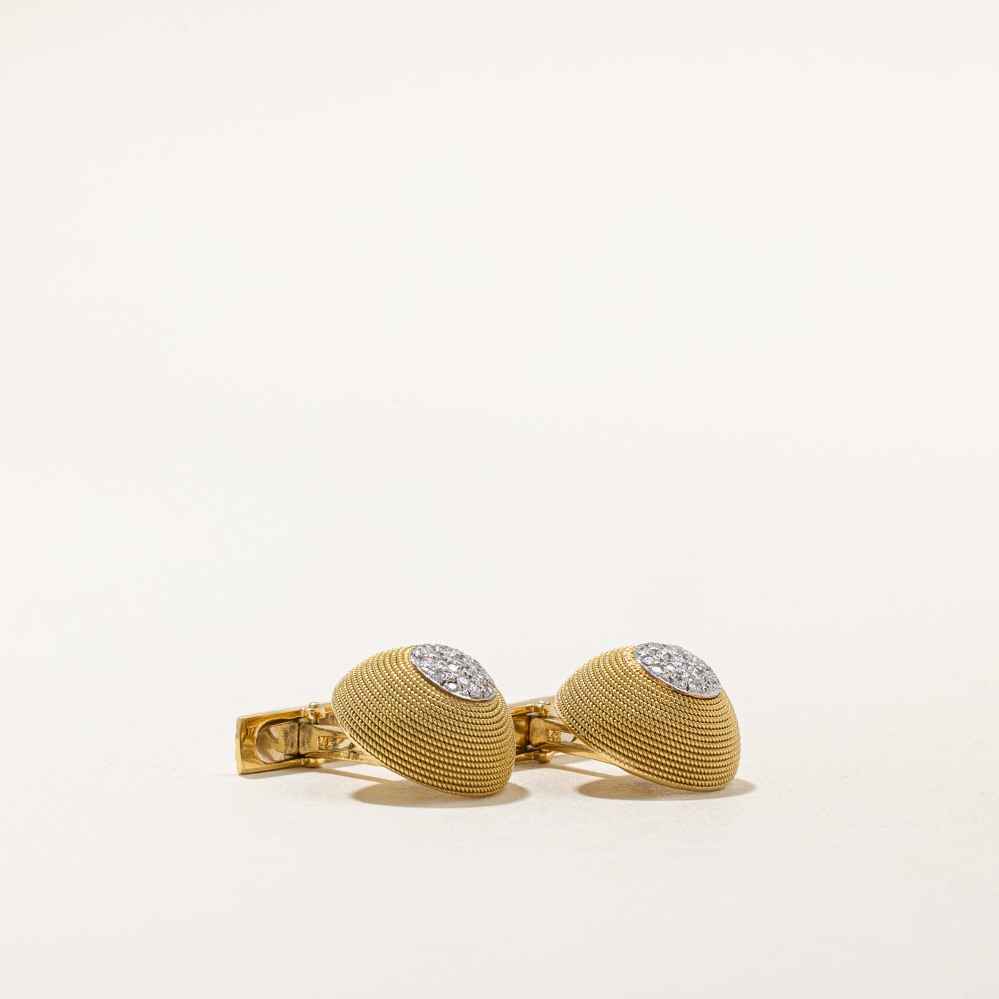 Yellow Gold & Diamond Cufflinks | 0.75ctw |